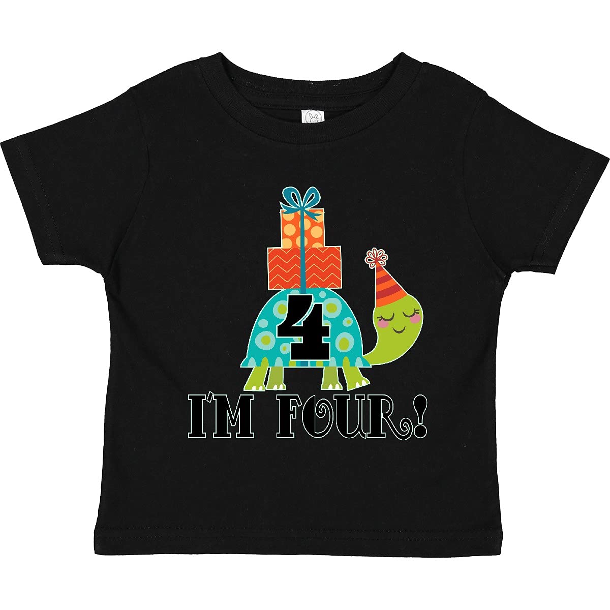 Inktastic 4th Birthday Outfit - Cute 4 Year Old Toddler T-Shirt for Boys & Girls | Perfect for Birthday Parties, Photo Shoots & Celebrations