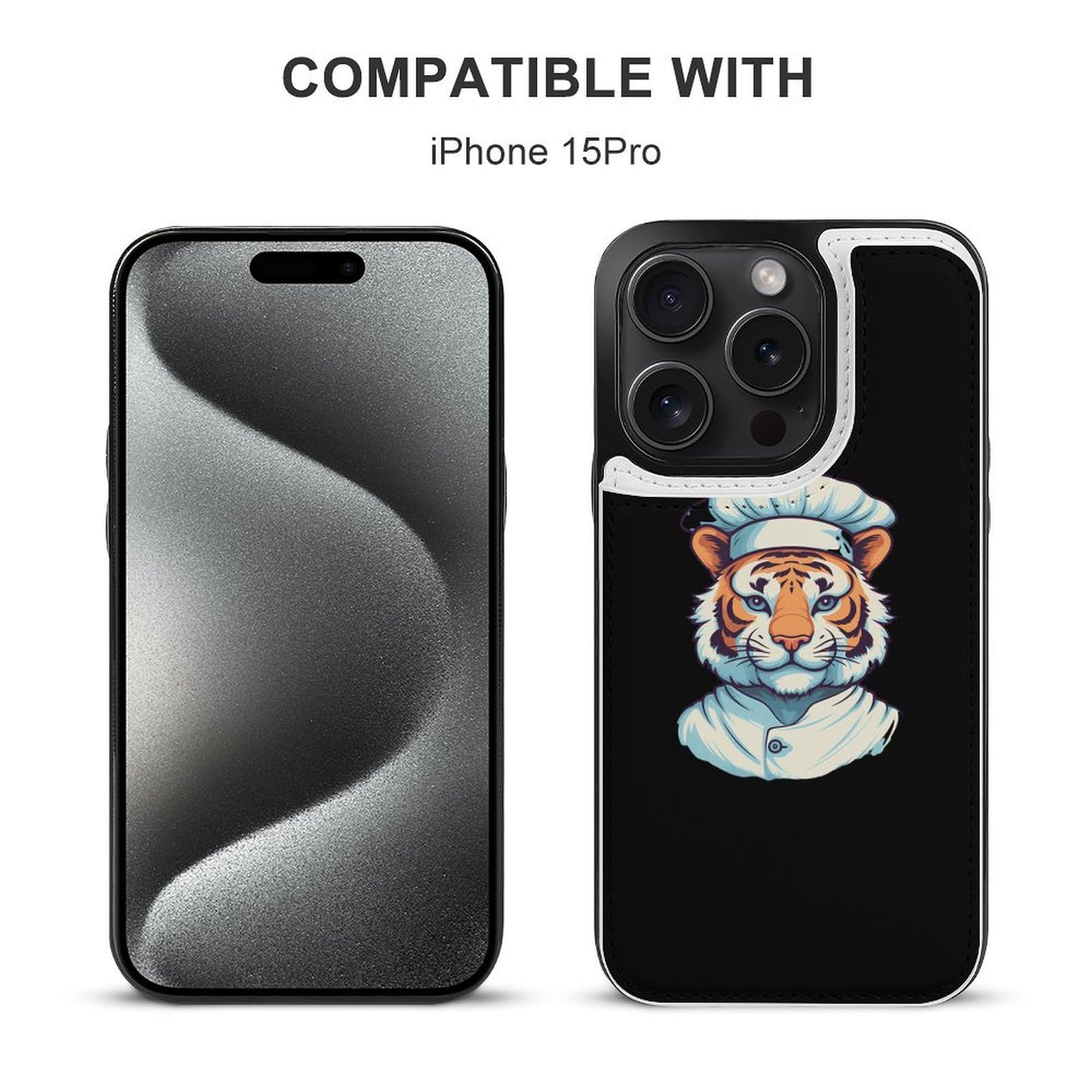 Tiger Chefs Wallet Case - Cute Flip Phone Wallet with Card Holder | Compatible with iPhone & Samsung | Perfect for Work, Travel & Daily Use