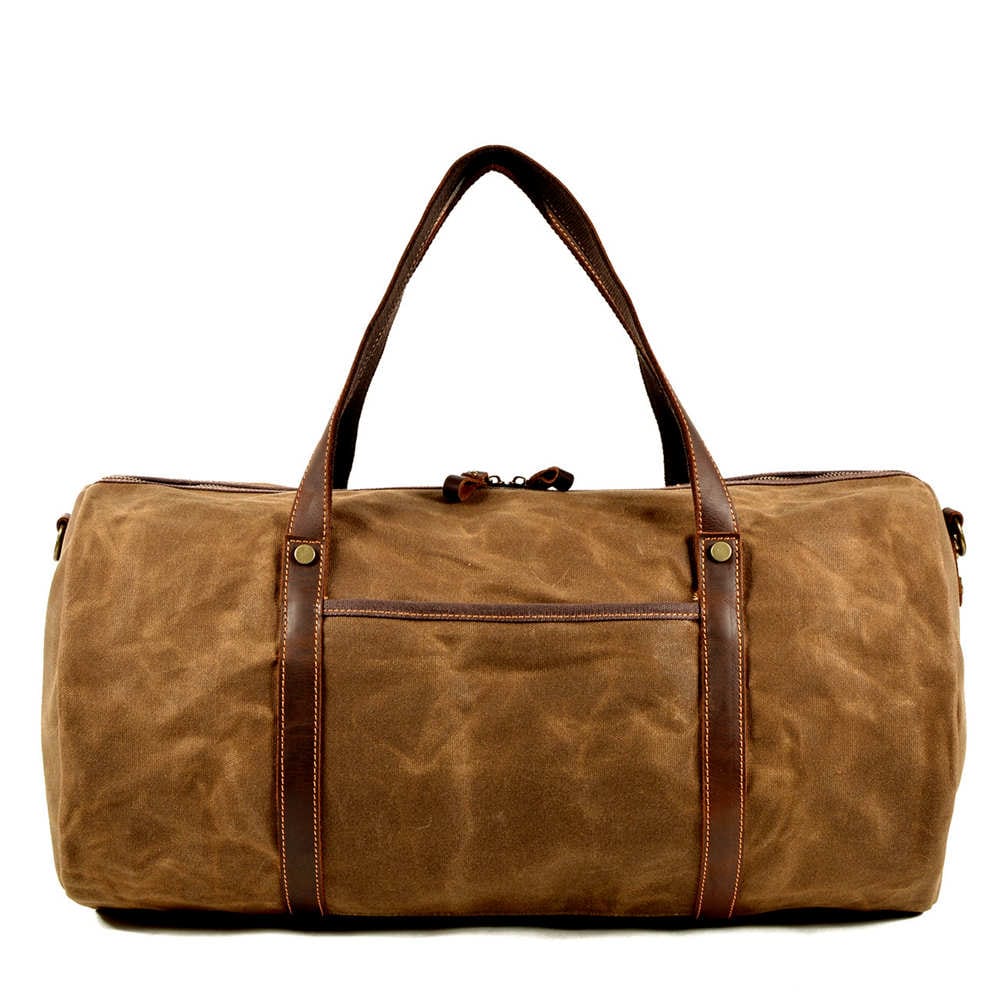 Durable Canvas Duffle Bags for Travel & Gym - Grey, Brown, Green & Black - Perfect for Weekend Getaways, Sports & Outdoor Adventures
