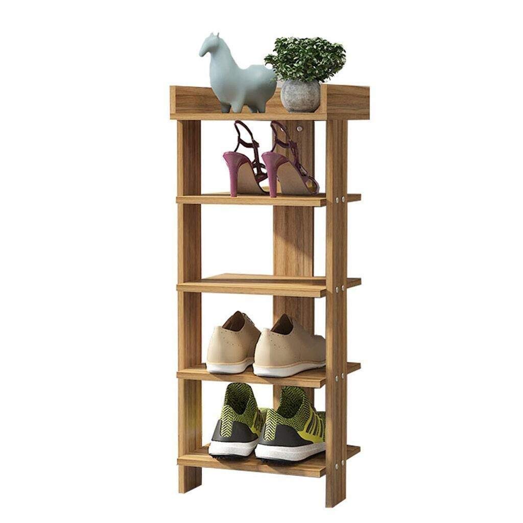 HLR 5-Tier Wooden Shoe Rack Organizer - Free Standing Shoe Storage Cabinet with Dust-Free Design, Easy Assembly (29x24x71cm) - Perfect for Entryway, Closet & Bedroom Organization