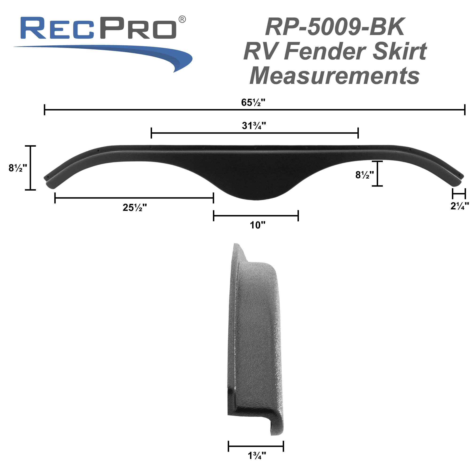 RecPro RV Tandem Fender Skirt - 65.5