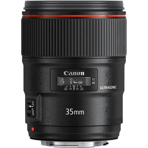 Canon EF 35mm f/1.4L II USM Wide Angle Lens with Deluxe Bundle Kit - Perfect for Portrait, Wedding & Low Light Photography