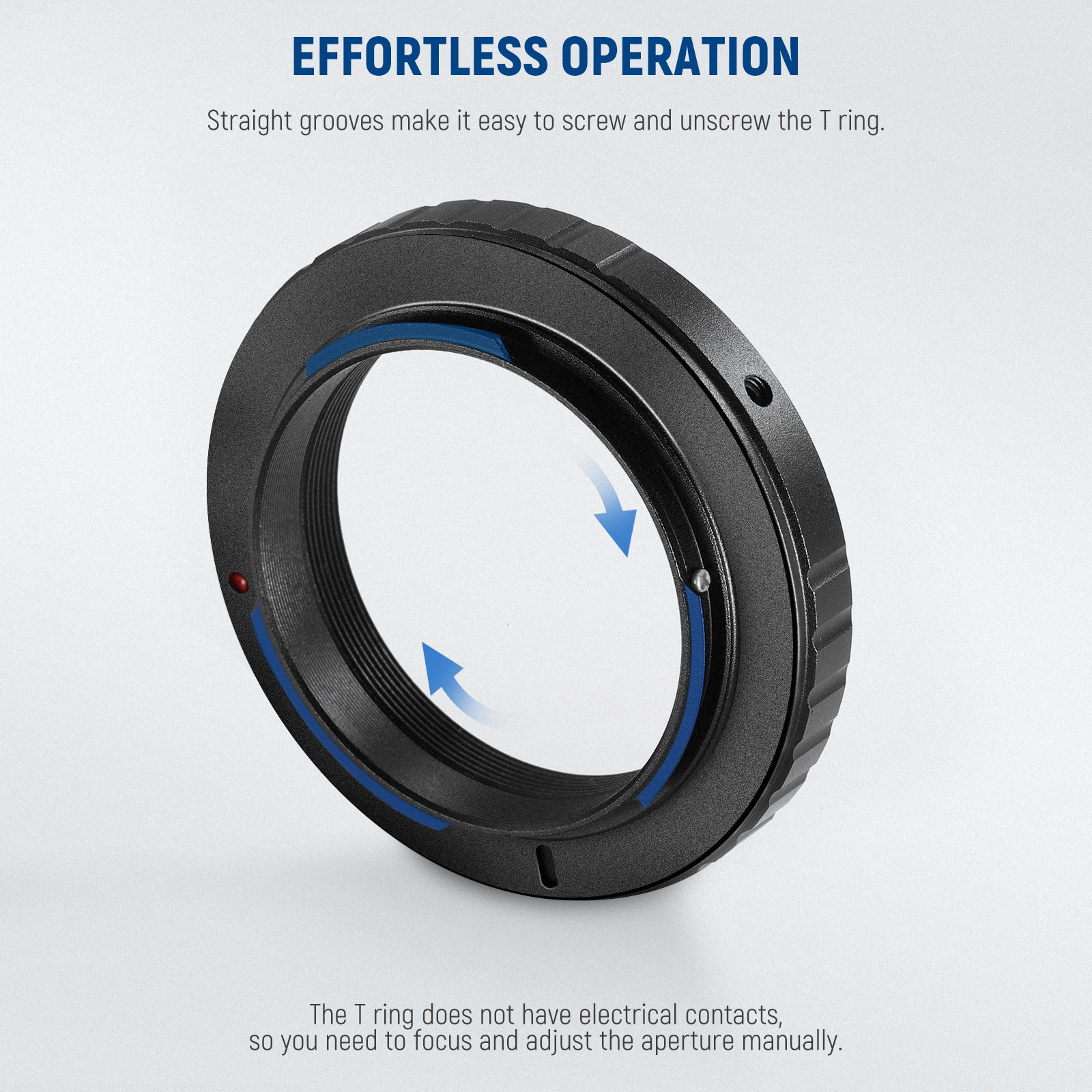 NEEWER LA 01 T Ring Adapter for Nikon F Mount DSLR Cameras & Telescopes - Perfect for Astrophotography & Macro Photography
