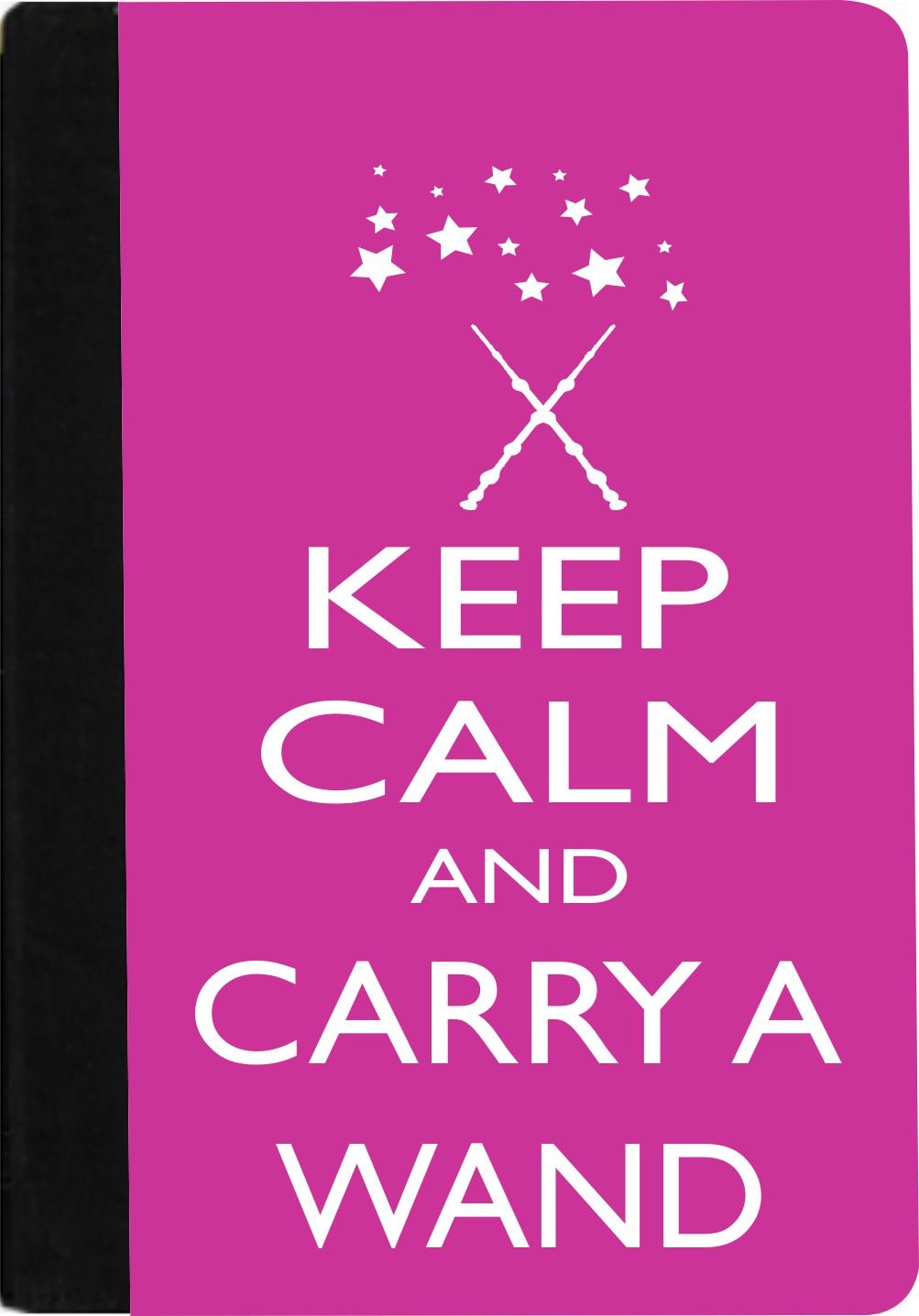 Pink Rose Faux Suede Notebook Binder Portfolio with Ruled Notebook - Elegant Wand Design for Women | Perfect for Office, School & Travel Organization