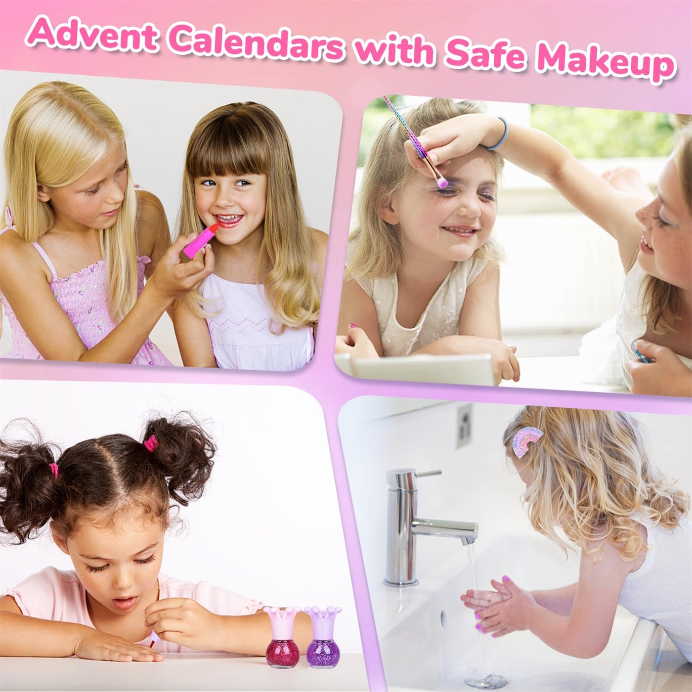 iZoeL 2024 Advent Calendar for Kids - 24 Days Christmas Beauty & Jewelry Set with Unicorn Theme - Fashion Makeup, Hair Accessories, Earrings for Girls Age 3-12 (Perfect for Holiday Gifts & Birthday Presents)