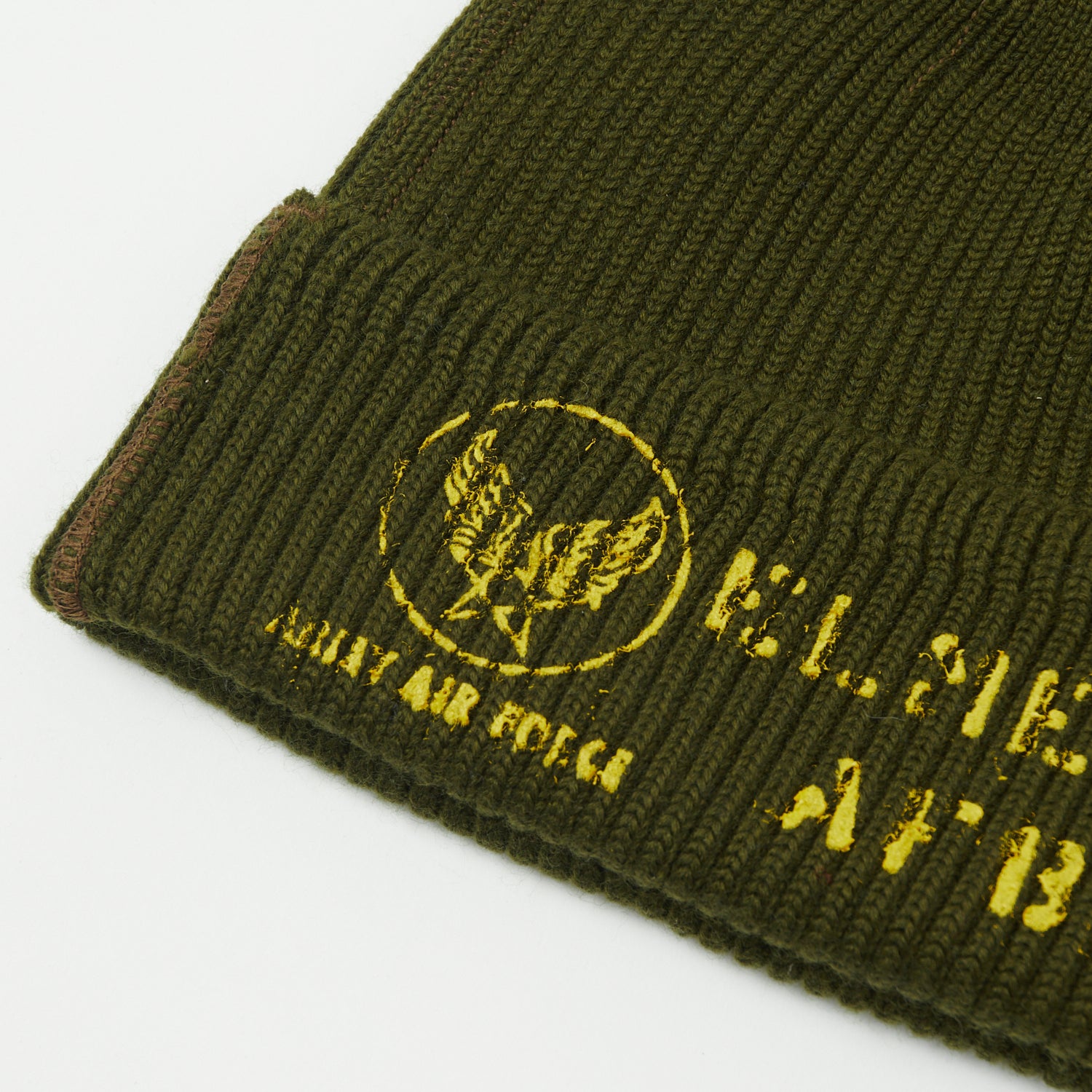 Buzz Rickson's 'Elmendorf' A-4 Knit Cap - Olive Green Military-Style Beanie for Men & Women | Cold Weather Outdoor Activities, Hiking, and Winter Fashion