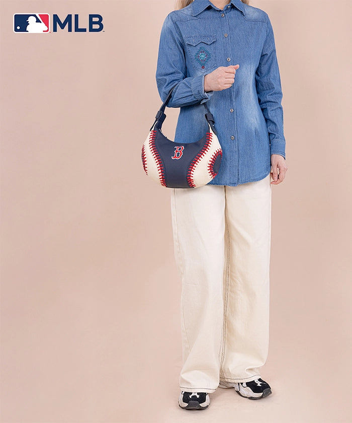 MLB Boston Red Sox Team Hobo Bag - Official Licensed Baseball Shoulder Bag for Women & Men - Perfect for Games, Travel & Daily Use