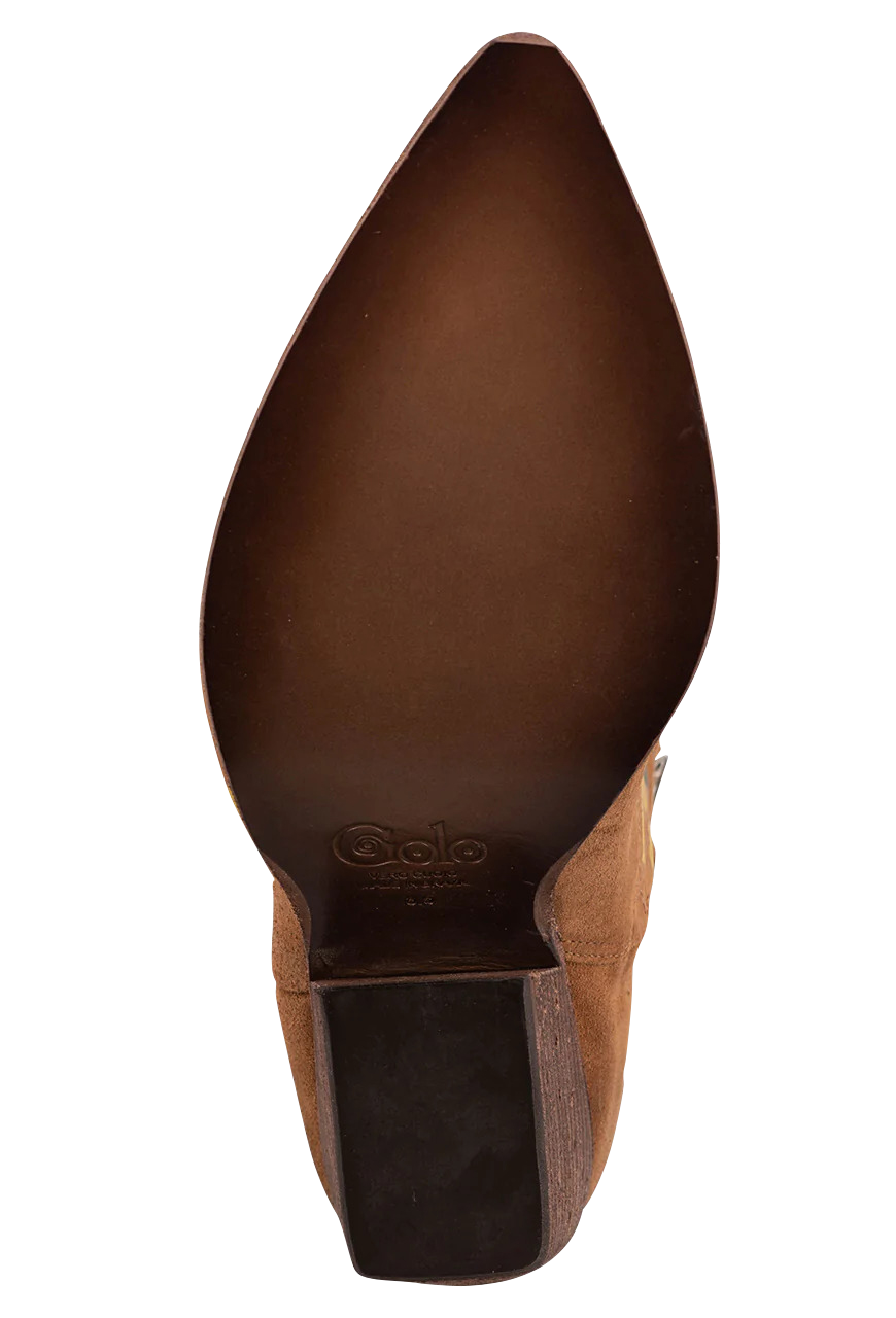 Golo Women's Cowboy Boots - Genuine Leather & Cactus Suede Western Booties for Country Dancing, Rodeo & Casual Wear - Stylish Cowgirl Ankle Boots for Women