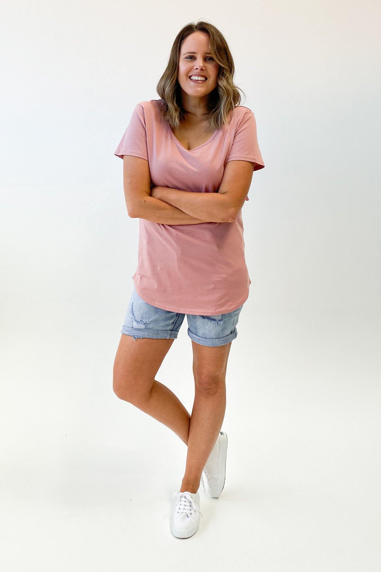 AS Colour Mali Tee Rose - Premium Cotton T-Shirt for Women | Soft & Comfortable Casual Wear | Perfect for Everyday Outfits, Layering, and Relaxing at Home