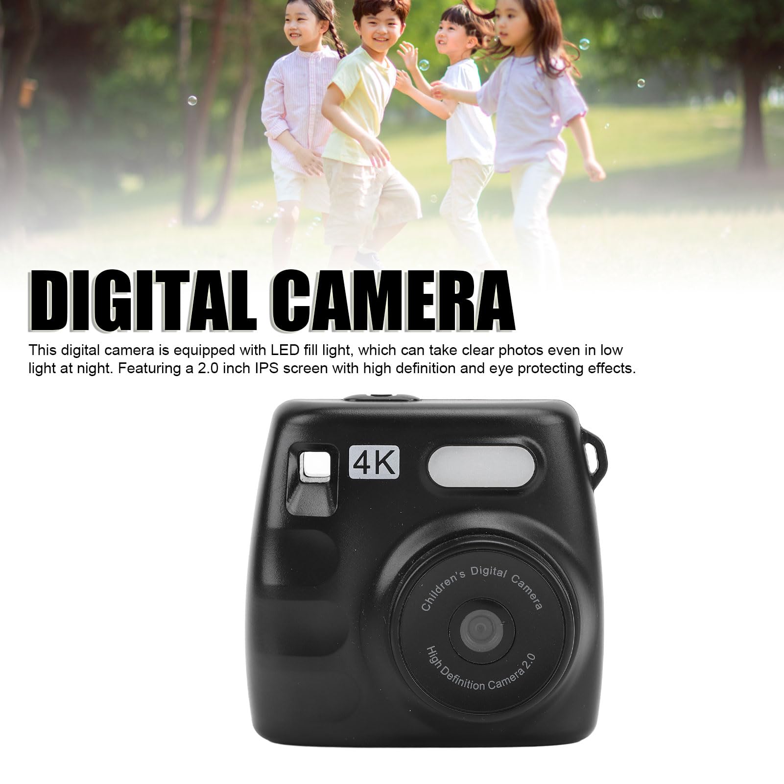 48MP HD 1080P Digital Camera - 2.0 Inch Screen Vlogging Camera with Dual Lens, Compact Point and Shoot Camera for Teens & Students (Black) | Perfect for Travel, YouTube Videos & Photography Classes