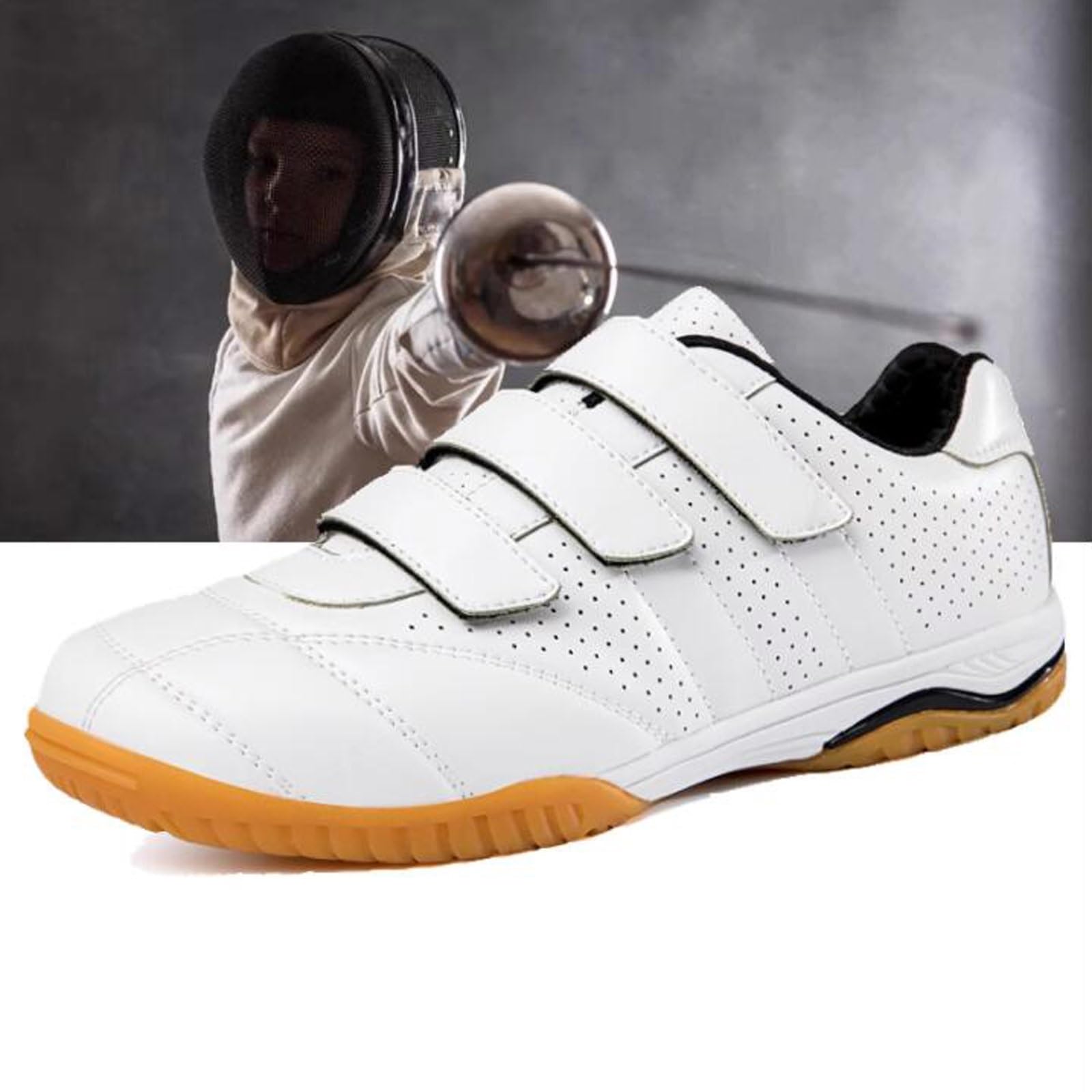 Professional Fencing Shoes for Kids & Adults - Lightweight Competition & Training Footwear (White, Size 34) - Perfect for Fencing Tournaments, Practice Sessions & Martial Arts Training