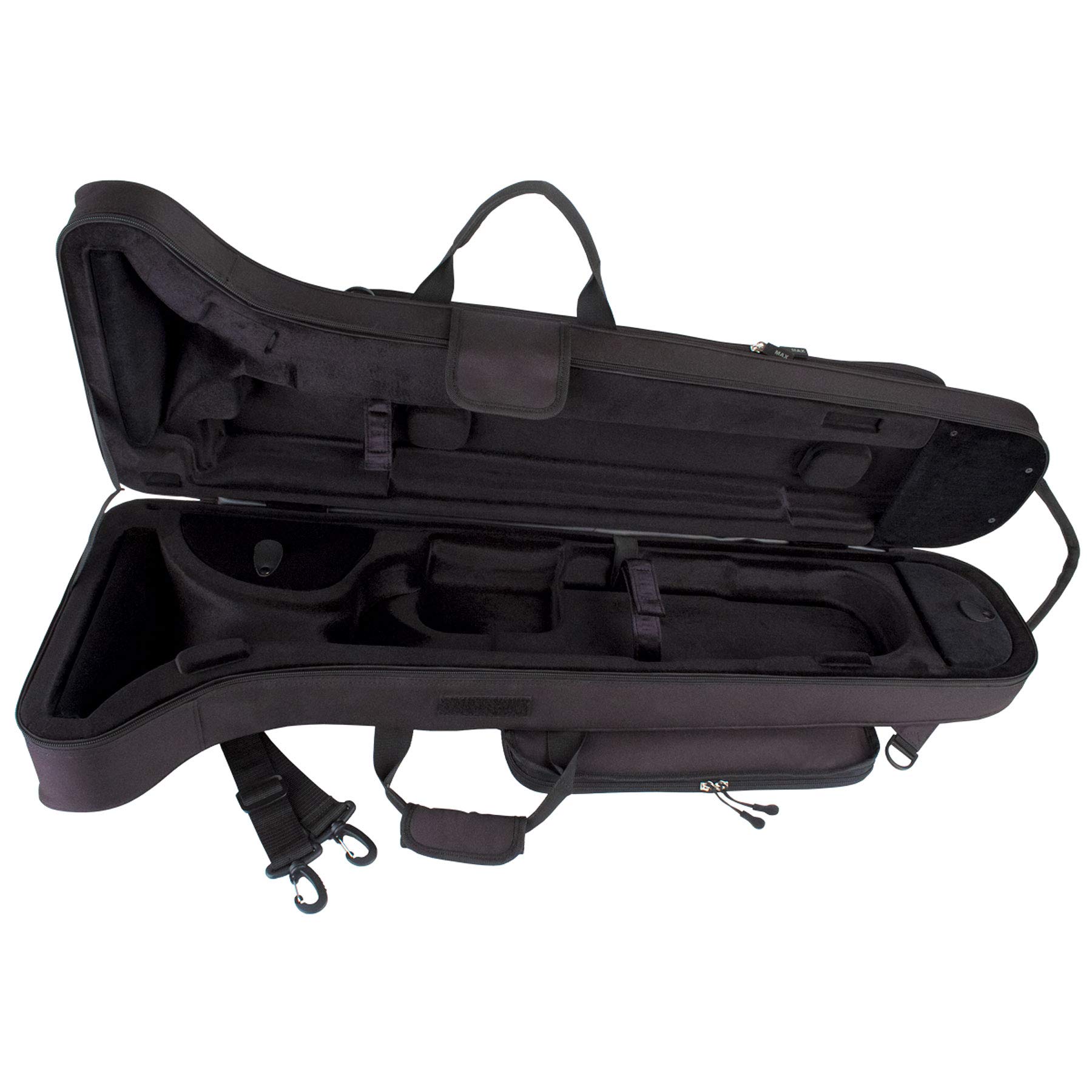 Protec MAX306CT Tenor Trombone Case with F Attachment - Durable Contoured Protection for Professional Musicians | Perfect for School Bands, Orchestras & Traveling Performances