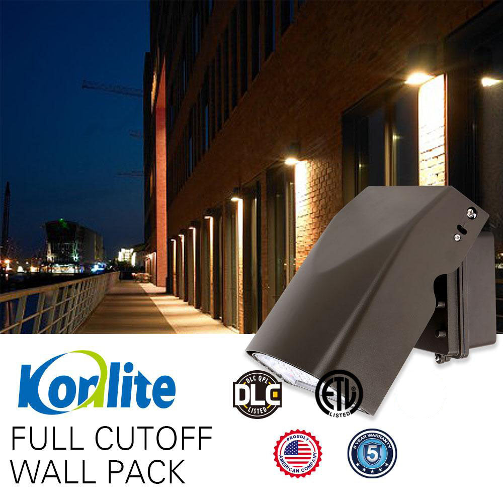 Konlite LED Slim Wall Pack Light - 67W 8,800 Lumens 5000K Daylight White - Adjustable Outdoor Security Lighting for Warehouse, Garage & Building Exteriors (120-277V, 150W Equivalent)