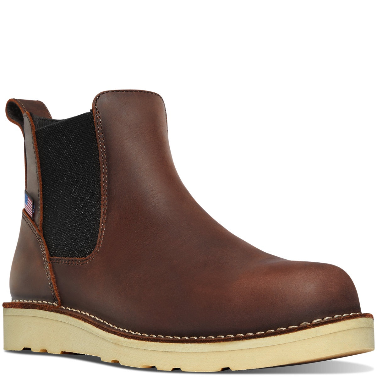 Danner Bull Run Chelsea Wedge Steel Toe Work Boots for Men - Slip Resistant, Comfortable & Durable for Construction, Warehouse & Outdoor Work