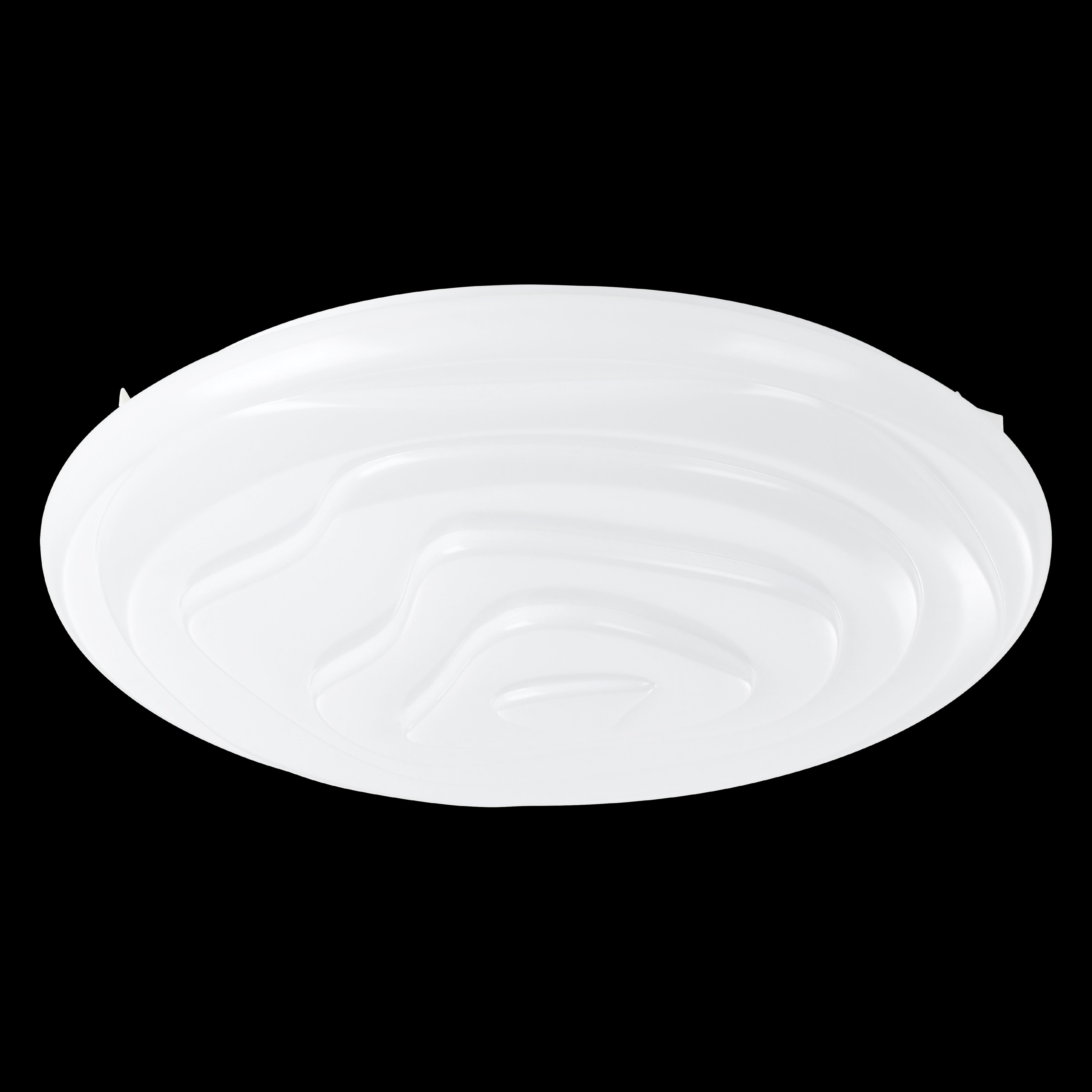 Eglo Battistona 48cm Round LED Flush Mount Ceiling Light - White, Modern & Energy-Efficient for Living Room, Bedroom, or Hallway Lighting
