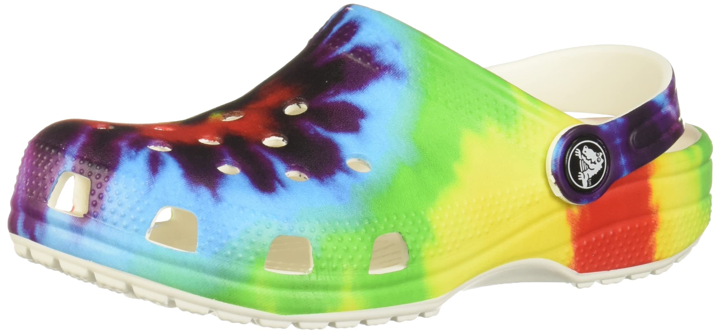 Crocs Unisex Kids Classic Tie-Dye Graphic Clogs - Comfortable Lightweight Slip-On Water Shoes for Toddler & Little Big Kid - Perfect for Beach, Pool, Playground & Everyday Wear