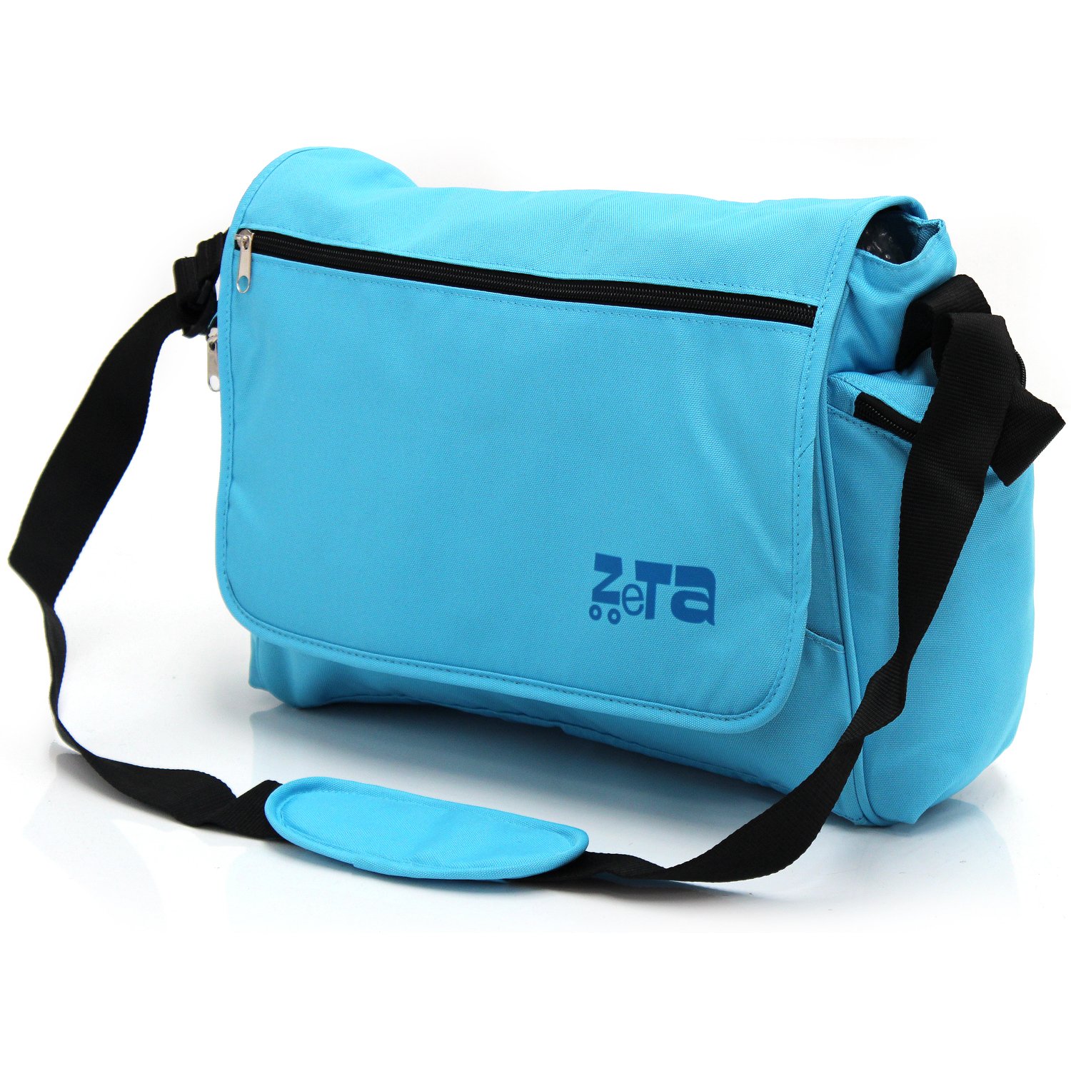 Zeta Luxury Baby Changing Bag with Changing Mat - Large Diaper Bag for Moms, Waterproof & Spacious, Ocean Blue - Perfect for Travel, Daycare & On-the-Go Parenting