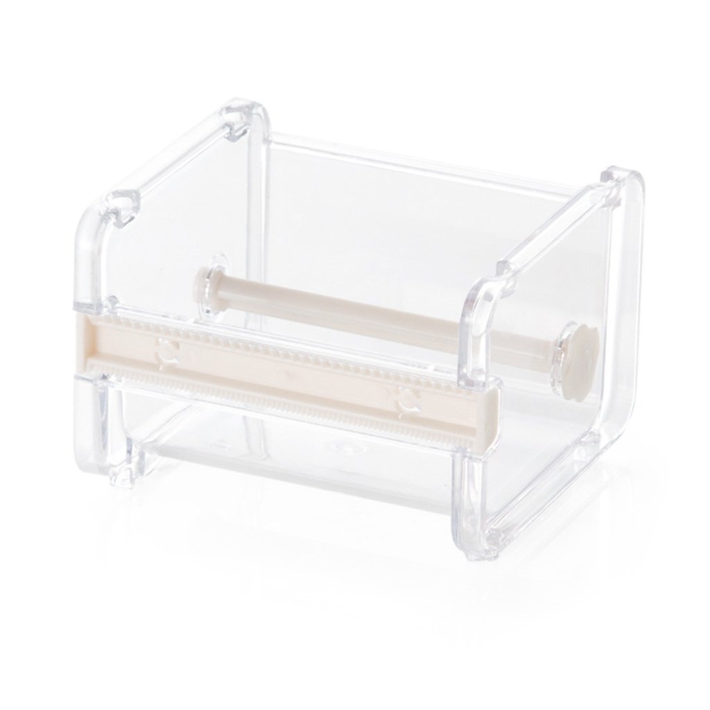 2-Pack Washi Tape Dispenser with Cutter - Roll Tape Holder Organizer for Masking Tape, Desktop DIY Sticker Roll Storage (Beige) - Perfect for Scrapbooking, Journaling & Office Organization