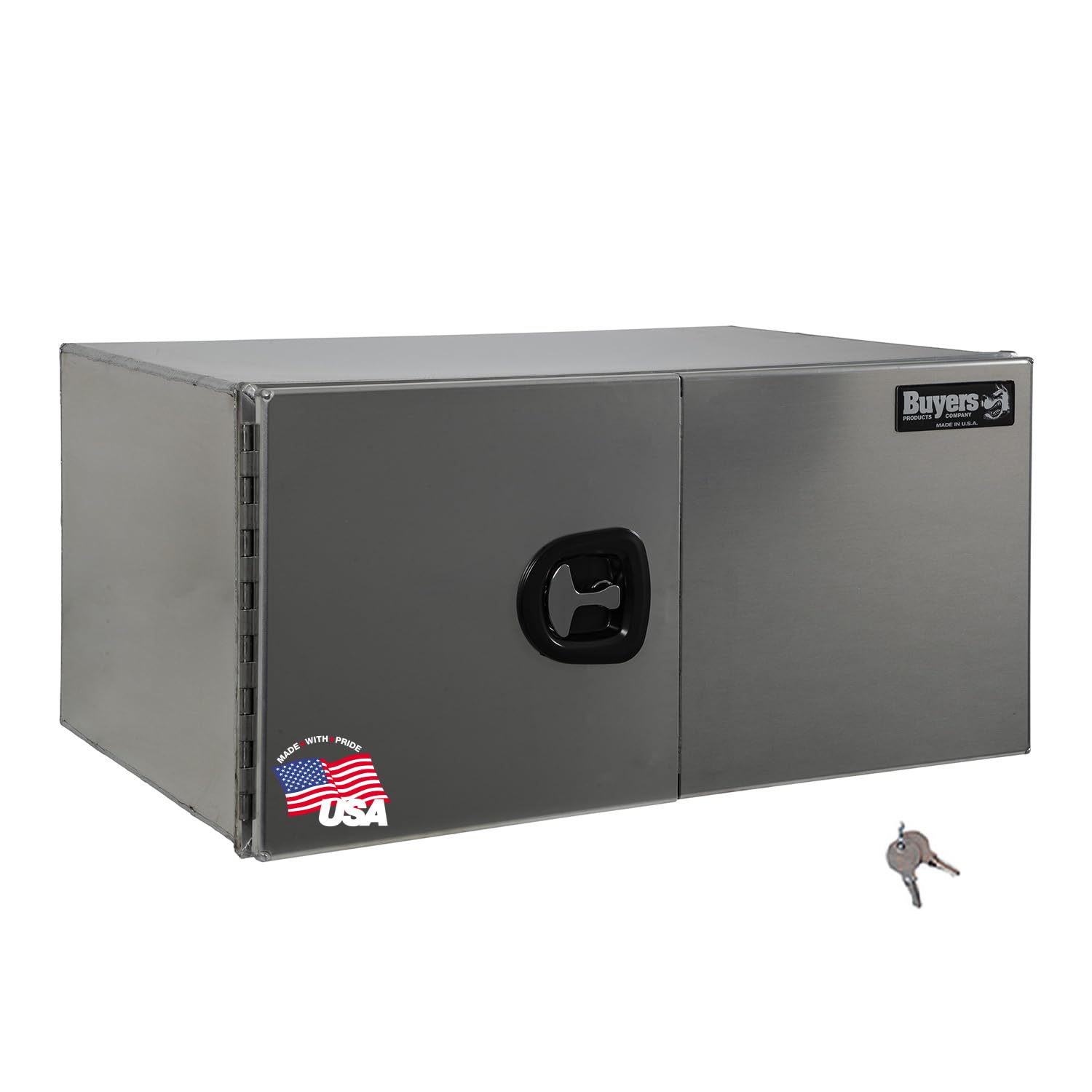 **Buyers Products 1705305 Smooth Aluminum Underbody Truck Tool Box with Barn Door - 18
