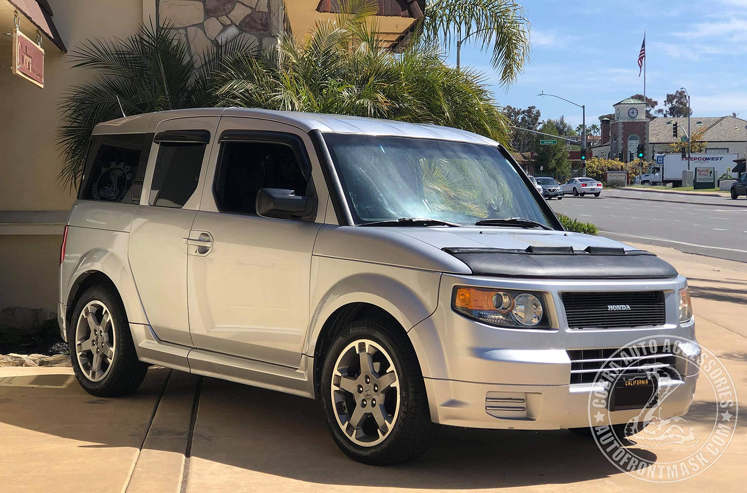 Honda Element Car Hood Bra Cover (2003-2008) - Perfect Fit & UV Protection | Front End Protection for Road Trips & Daily Commute