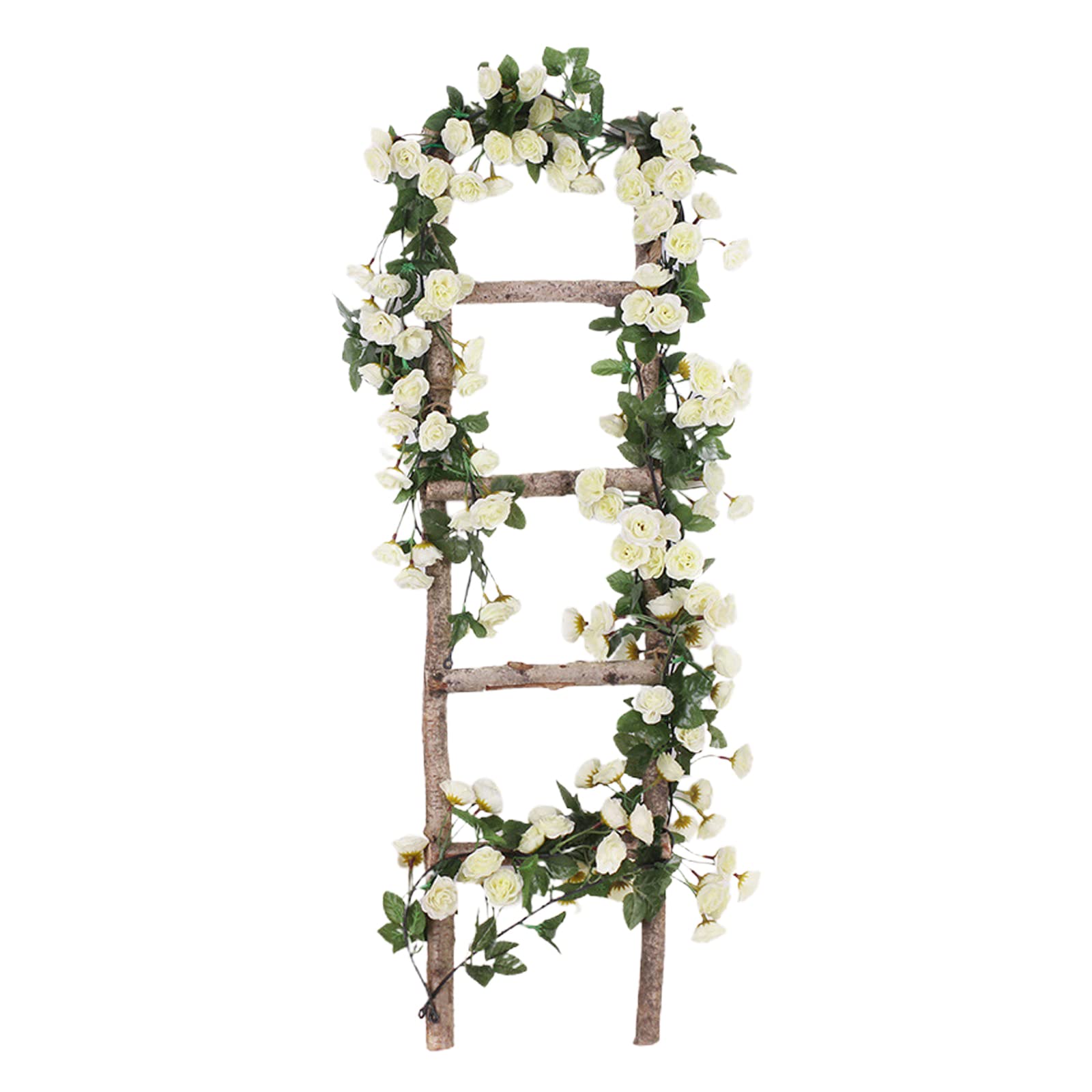 Keebgyy 2Pcs 6Ft Artificial Rose Flowers Garland - Fake Silk Rose Vine Hanging Plants for Wedding Backdrop, Wall Decor, Garden, Home & Office Party | Perfect for Indoor/Outdoor Decor, DIY Floral Arrangements & Event Styling