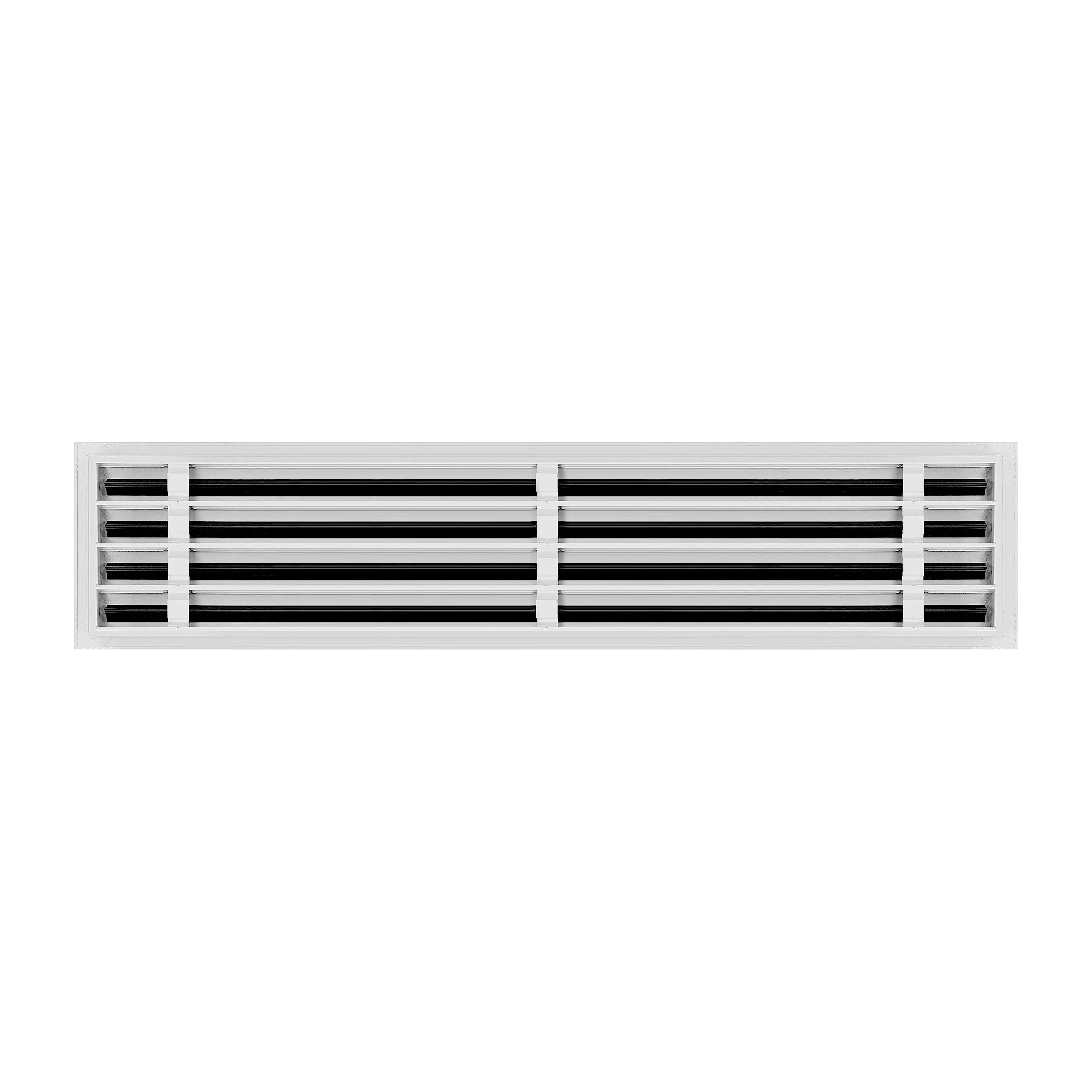 36x8 Modern AC Vent Cover - Decorative White Air Vent Grille - Standard Linear Slot Diffuser for Ceiling, Walls & Floors - Texas Buildmart - Perfect for Home, Office & Commercial Spaces