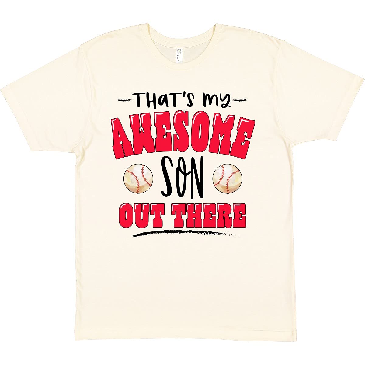 Inktastic 'That's My Awesome Son' Baseball Graphic T-Shirt - Comfortable Cotton Tee for Proud Parents & Baseball Fans