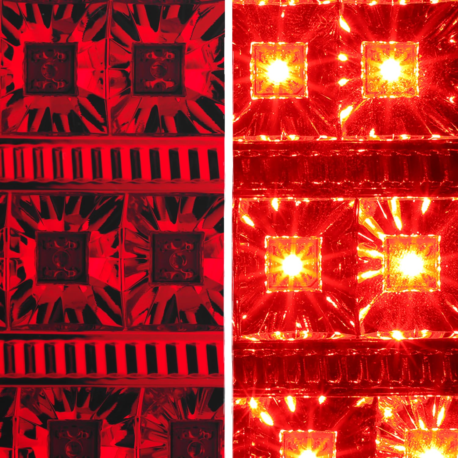 AKKON Red Clear V2 LED Tail Lights Brake Lamps Replacement Pair for 2003-2007 Scion XB bB - Left & Right - Enhance Night Visibility & Style for Urban Driving & Car Shows