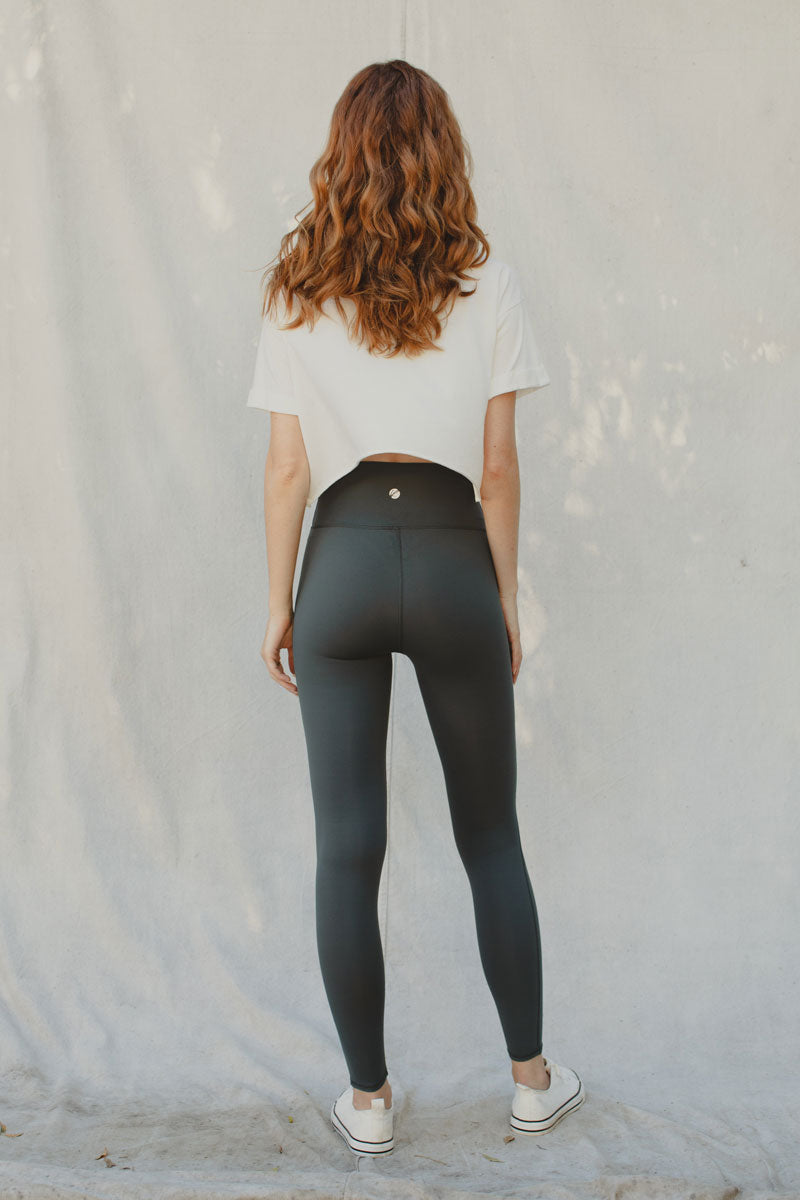 Karina Mid Rise Active Leggings for Women - High Waisted Yoga Pants with Pockets - Workout, Running, Gym & Lounge Wear