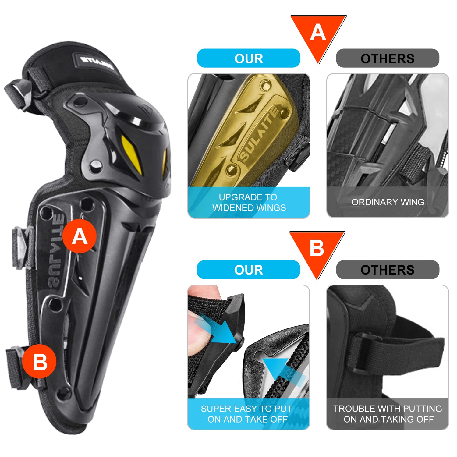 Best Motorcycle Protective Gear Set - Body Armor & Chest Protector with MTB Knee Pads for Dirt Bike Riding - Perfect for Off-Road, Motocross & Adventure Cycling Safety