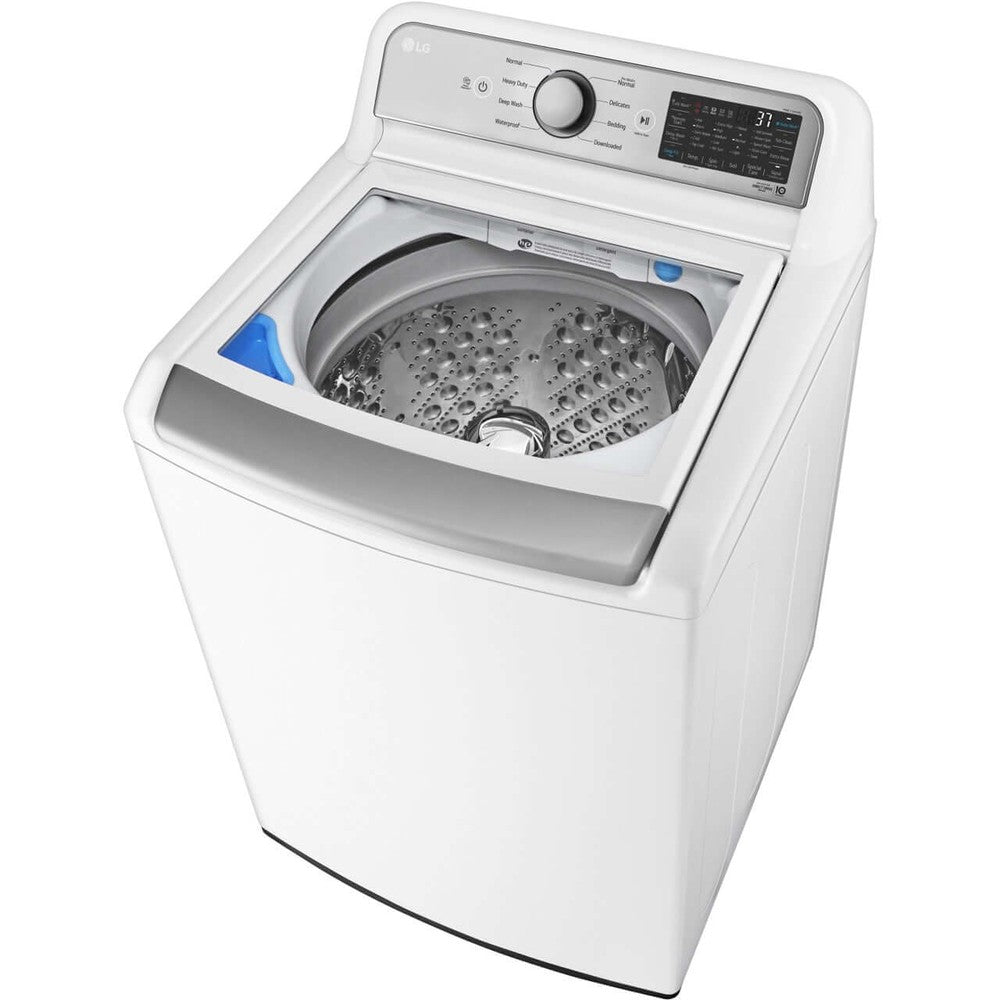 LG WT7405CW 5.3 Cu. Ft. Smart Wi-Fi Enabled Top Load Washer with Mega Capacity, 4-Way Agitator & TurboWash3D Technology - Perfect for Large Families, Apartments & Energy-Efficient Laundry Rooms