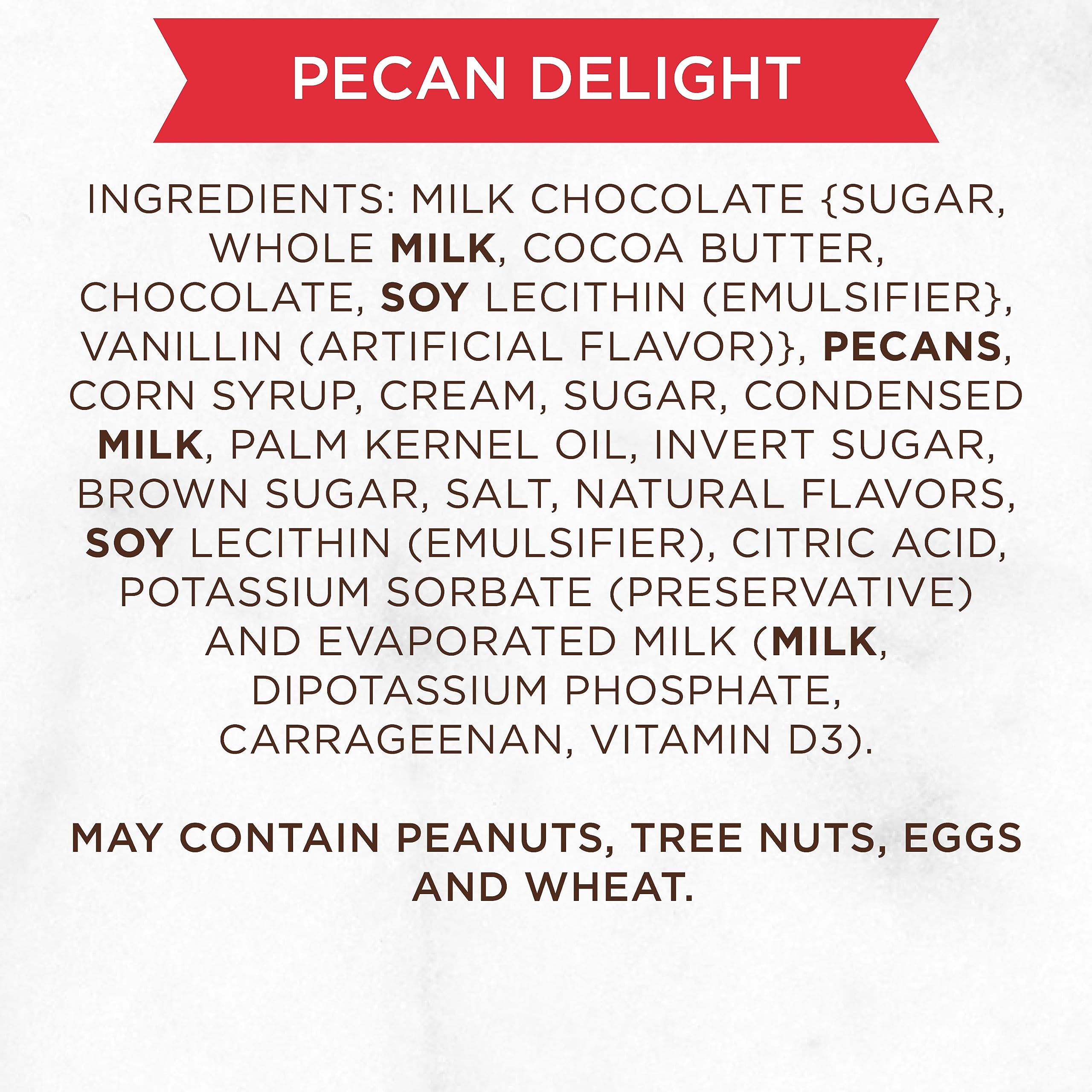 Russell Stover Milk Chocolate Pecan Delight - 0.6 oz (Pack of 36) - Premium Chocolate Candy for Gifts, Parties & Holiday Treats