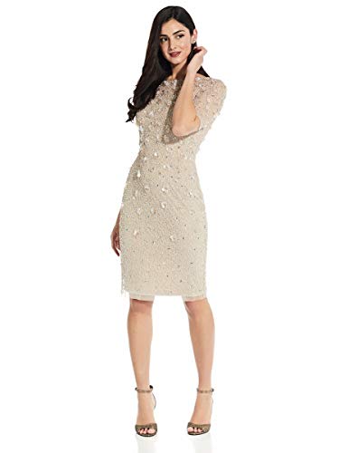 Adrianna Papell Women's Elegant Beaded Cocktail Dress for Party, Wedding & Evening Events | Formal & Semi-Formal Occasions