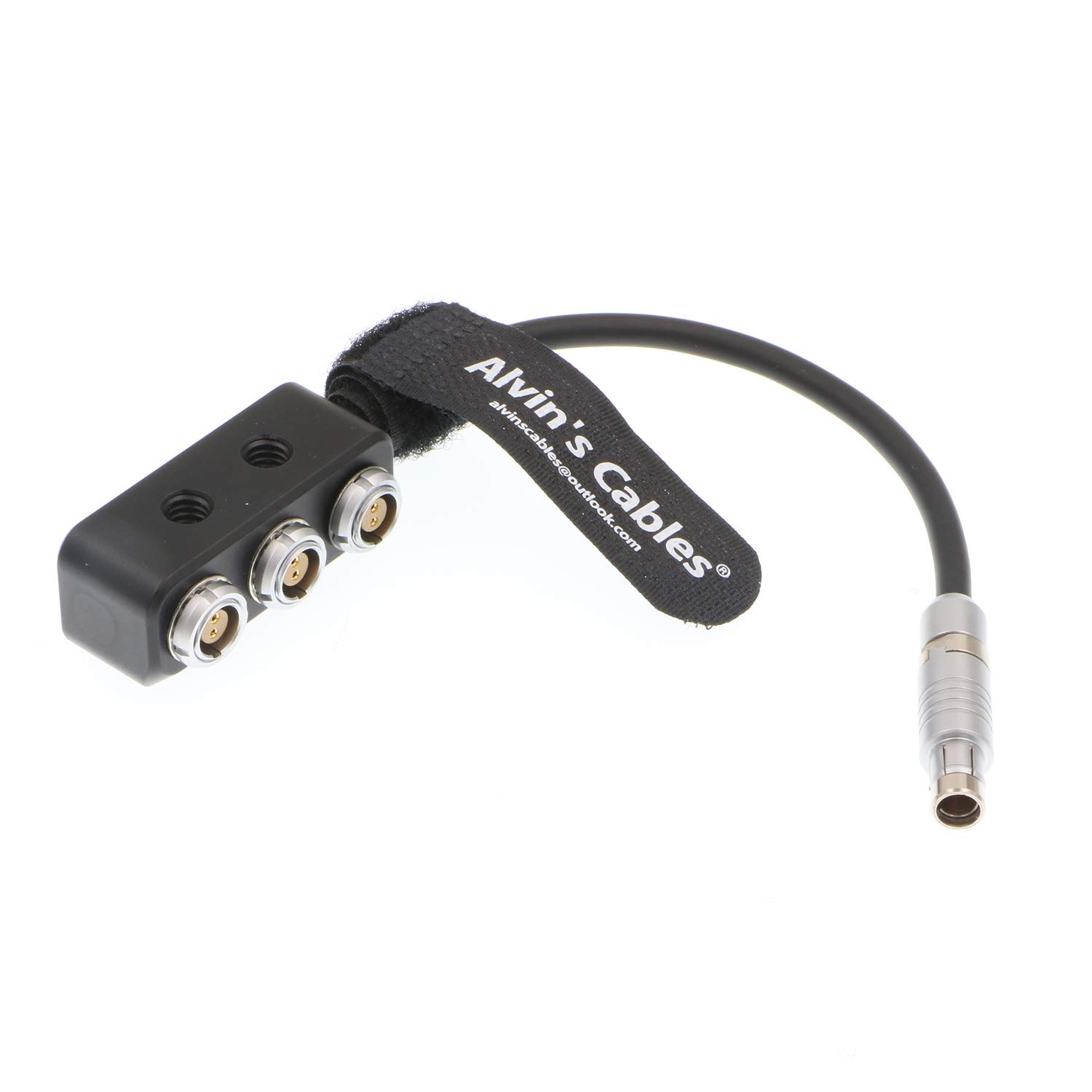 Alvin's Cables 1 to 3 Mini Power Splitter Box Cable - RS 3 Pin Male to 3x 2 Pin Female Adapter for ARRI Alexa Cameras - Perfect for Film Sets & Studio Lighting Setups