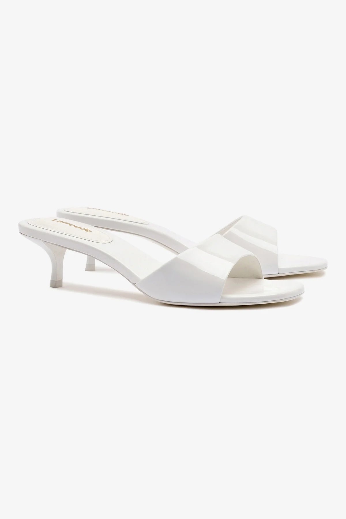 Greta Mule Women's Shoes in White Patent Leather - Comfortable Slip-On Loafers for Office, Casual Wear & Everyday Outfits