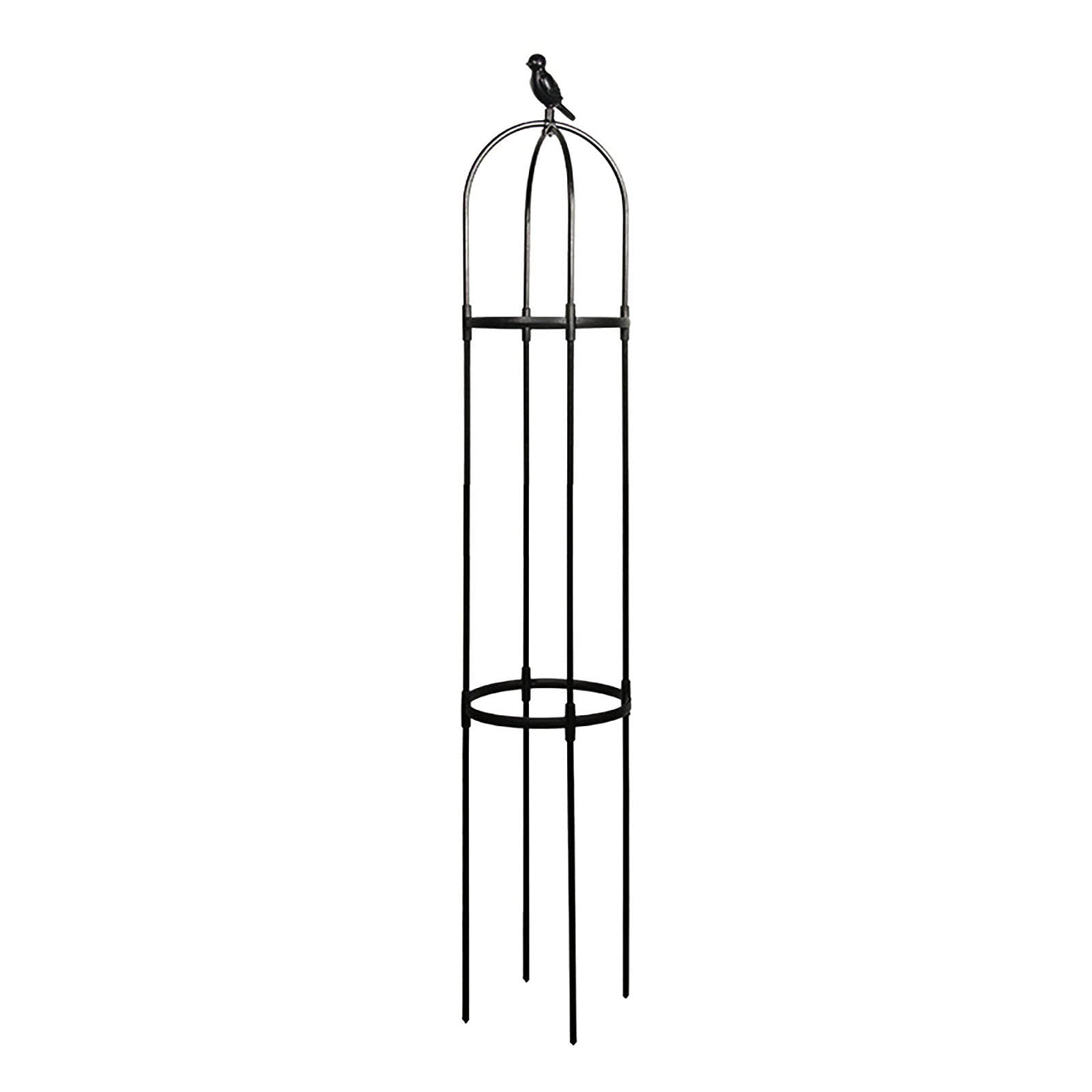 RUIVE Heavy-Duty Plant Support Cages for Tomatoes, Vegetables & Garden Plants - Indoor/Outdoor Use - Sturdy Metal Plant Stakes for Patio, Lawn & Backyard Gardening (Black) - Perfect for Growing Tomatoes, Peppers, Vines & Climbing Plants