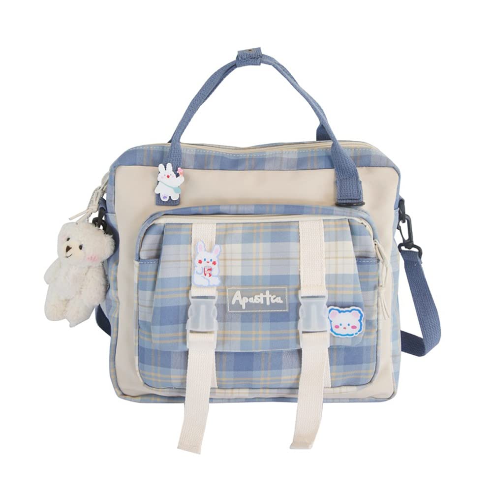 Eagerrich Kawaii Mini Backpack with Cute Pin Accessories - Plush Pendant Aesthetic School & Travel Backpack for Girls, Teens & Women | Perfect for College, Work, Day Trips & Anime Conventions