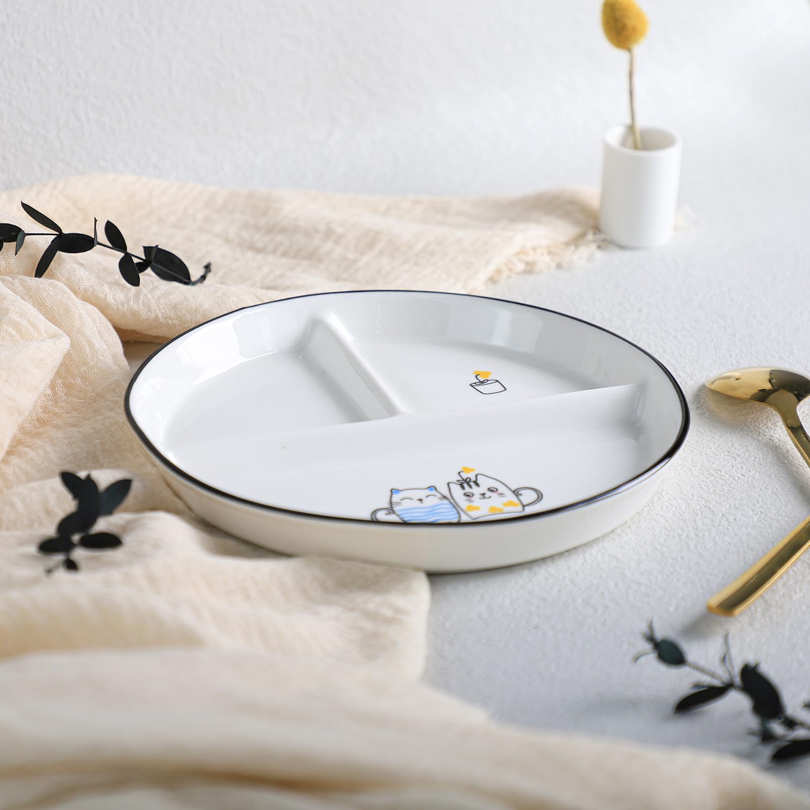 Ceramic Dinosaur Portion Plate - 8