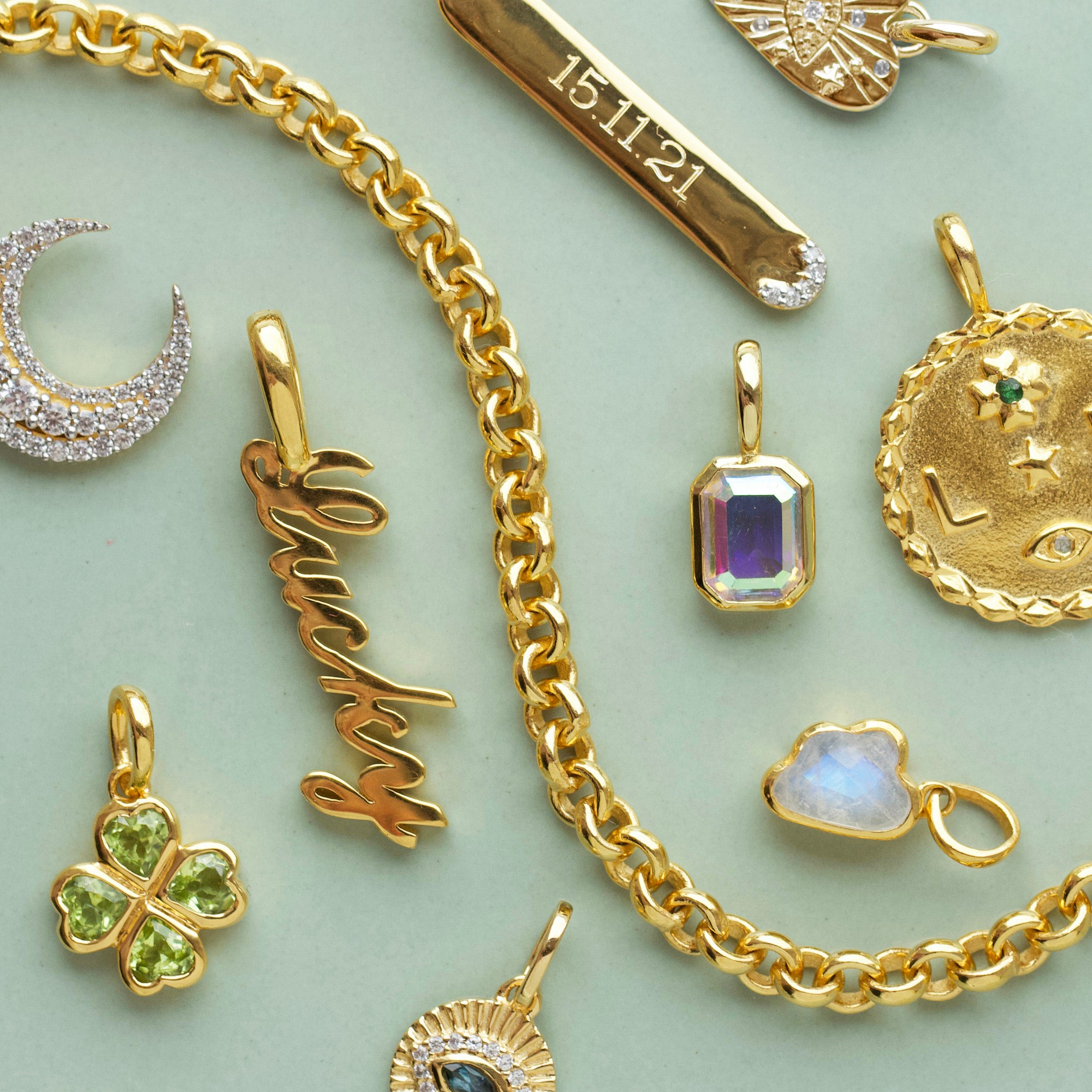 Louise Thompson Lucky Charm Necklace - Elegant Gold Pendant for Women, Perfect for Gifts, Parties & Everyday Wear