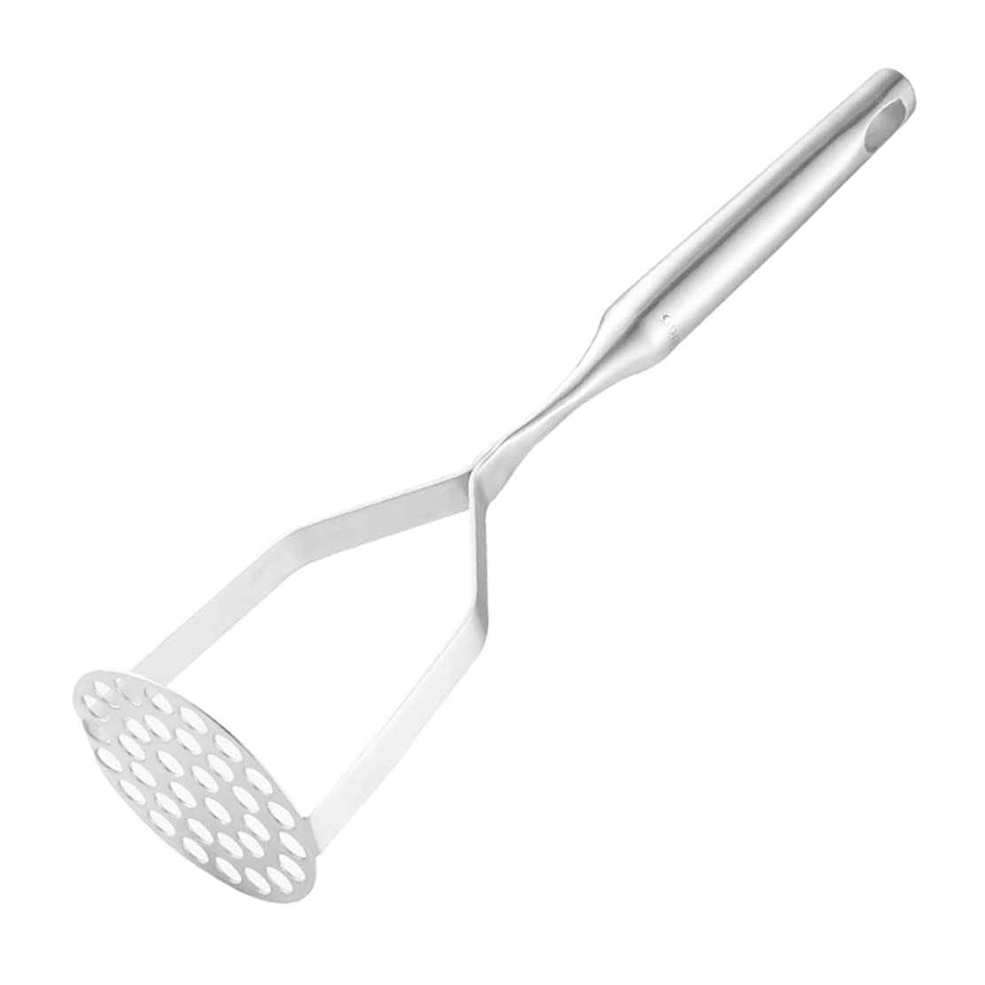 Premium Stainless Steel Potato Masher - Heavy Duty Manual Potato Press for Smooth Mashed Potatoes - Ideal for Kitchens, Restaurants & Holiday Cooking