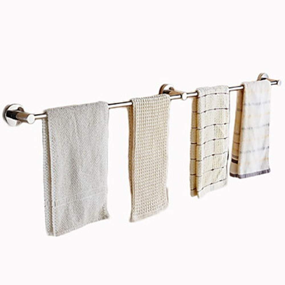 Stainless Steel Towel Rack - 1 Piece Wall Mounted Bathroom Towel Holder for Kitchen & Bathroom Organization | Durable & Rustproof Hanging Rack for Towels, Robes & Bath Accessories