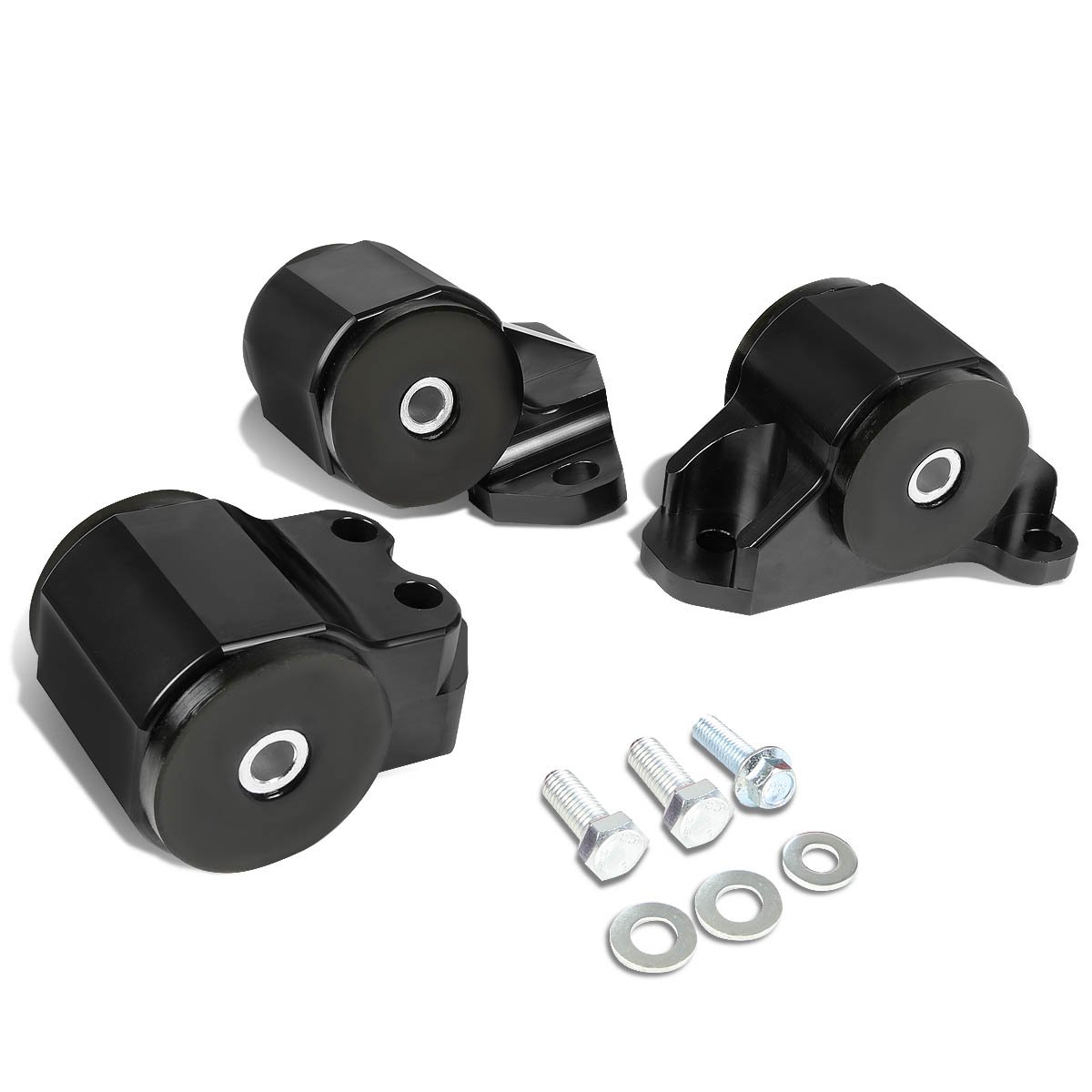 Auto Dynasty Honda/Acura B & D-Series Manual Transmission Hydraulic Engine Mount Kit (Black) - Compatible with EH EJ EG DB DC Models - Perfect for Performance Upgrades & Engine Stabilization