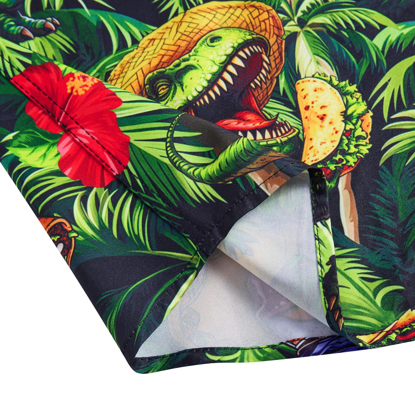 ALISISTER Men's Hawaiian Shirt - Funny Novelty Button Down Short Sleeve Shirt for Summer Vacation & Beach Party | Tropical Floral Print Casual Shirt for Holiday, Luau, BBQ and Outdoor Activities