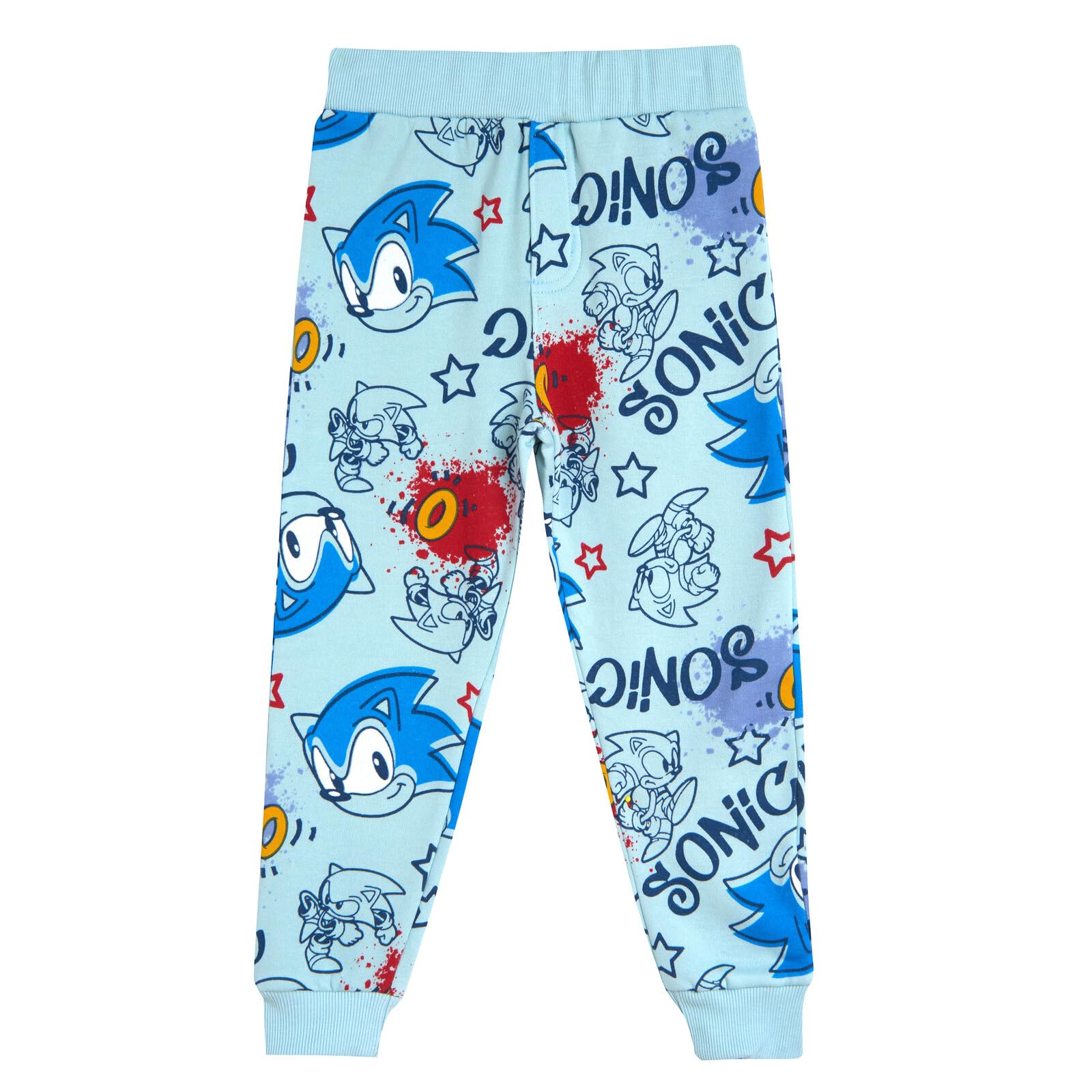 SEGA Sonic the Hedgehog Fleece Pullover Hoodie and Pants Outfit Set for Toddler to Big Kid (2T-20) - Cozy Winter PJs, Birthday Gift & Cartoon Character Costume