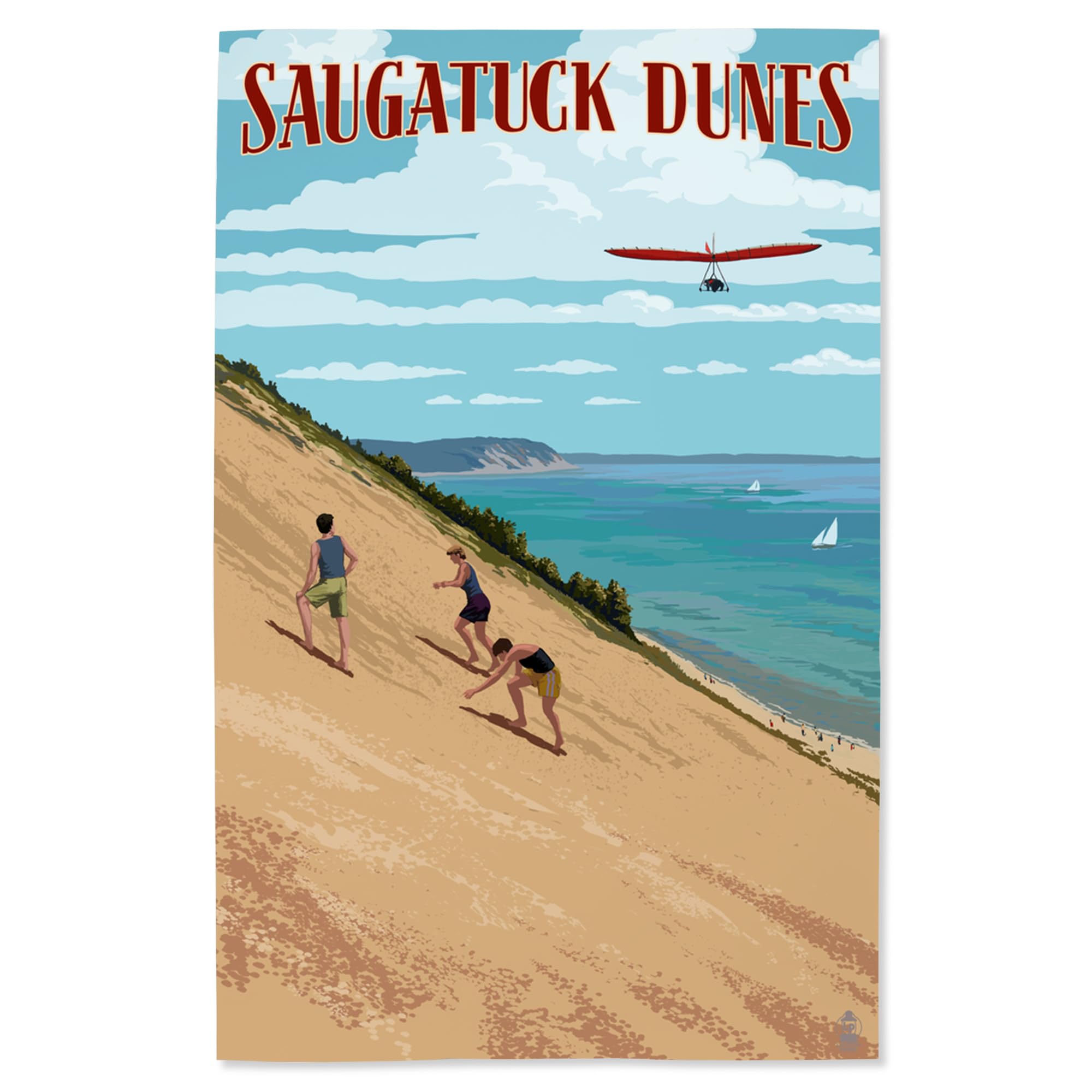 Lantern Press 16x24 Inch Giclee Art Print - Michigan Saugatuck Dunes Landscape Wall Decor | Perfect for Living Room, Bedroom & Office Wall Art