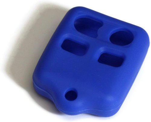 Premium Blue Silicone Key Fob Cover Case - Protective Remote Pouch with Keychain - Compatible with Lincoln LS 2000-2006 Models - Durable & Anti-Scratch for Everyday Use