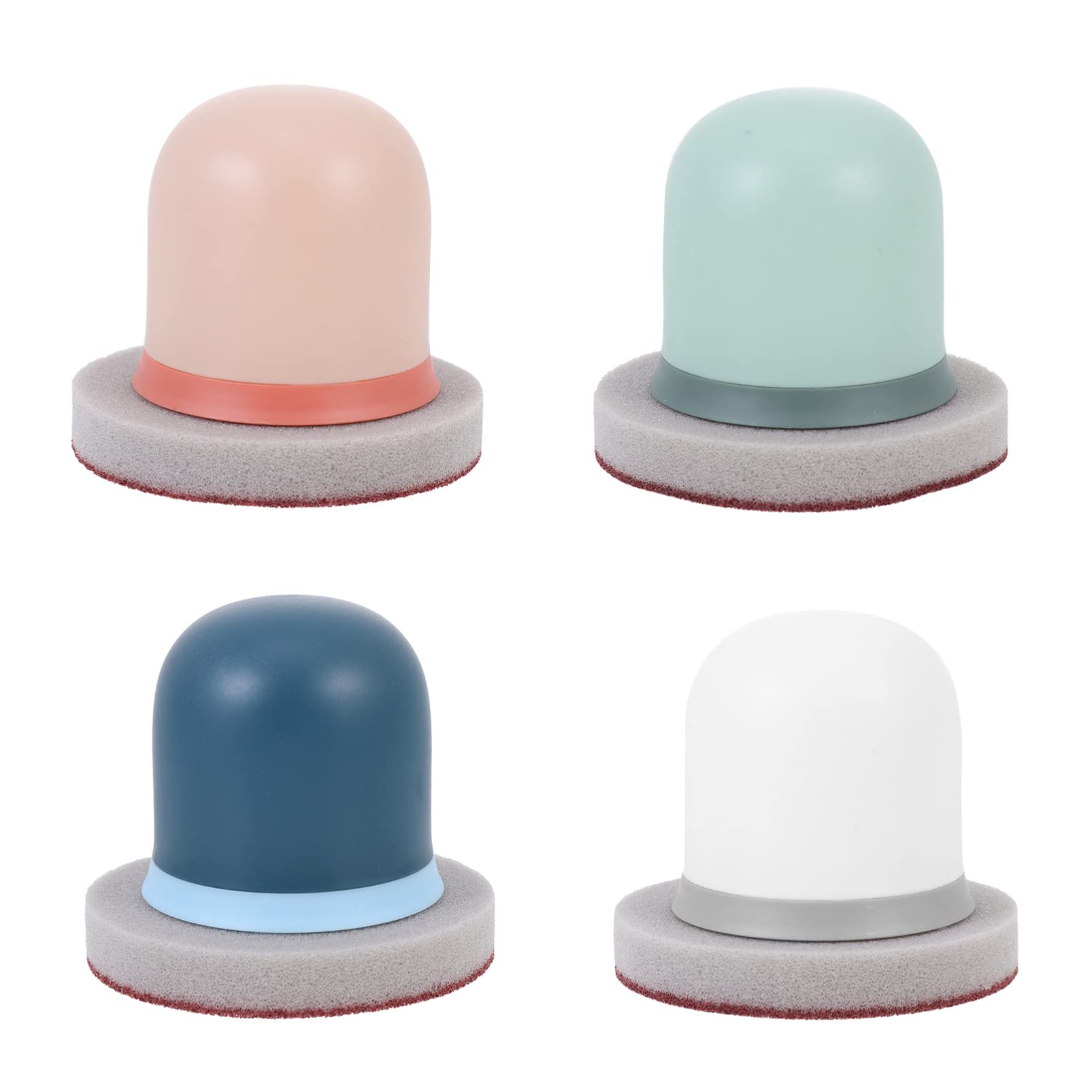 EXCEART 4-Pack Heavy Duty Cleaning Sponges - Dual-Sided Scrub Sponge for Dishes, Kitchen, Bathtub, Sink & Tough Stains - Non-Scratch Emery Sponge for Pots, Pans & Household Cleaning (Perfect for Daily Kitchen Cleaning & Bathroom Deep Cleaning)