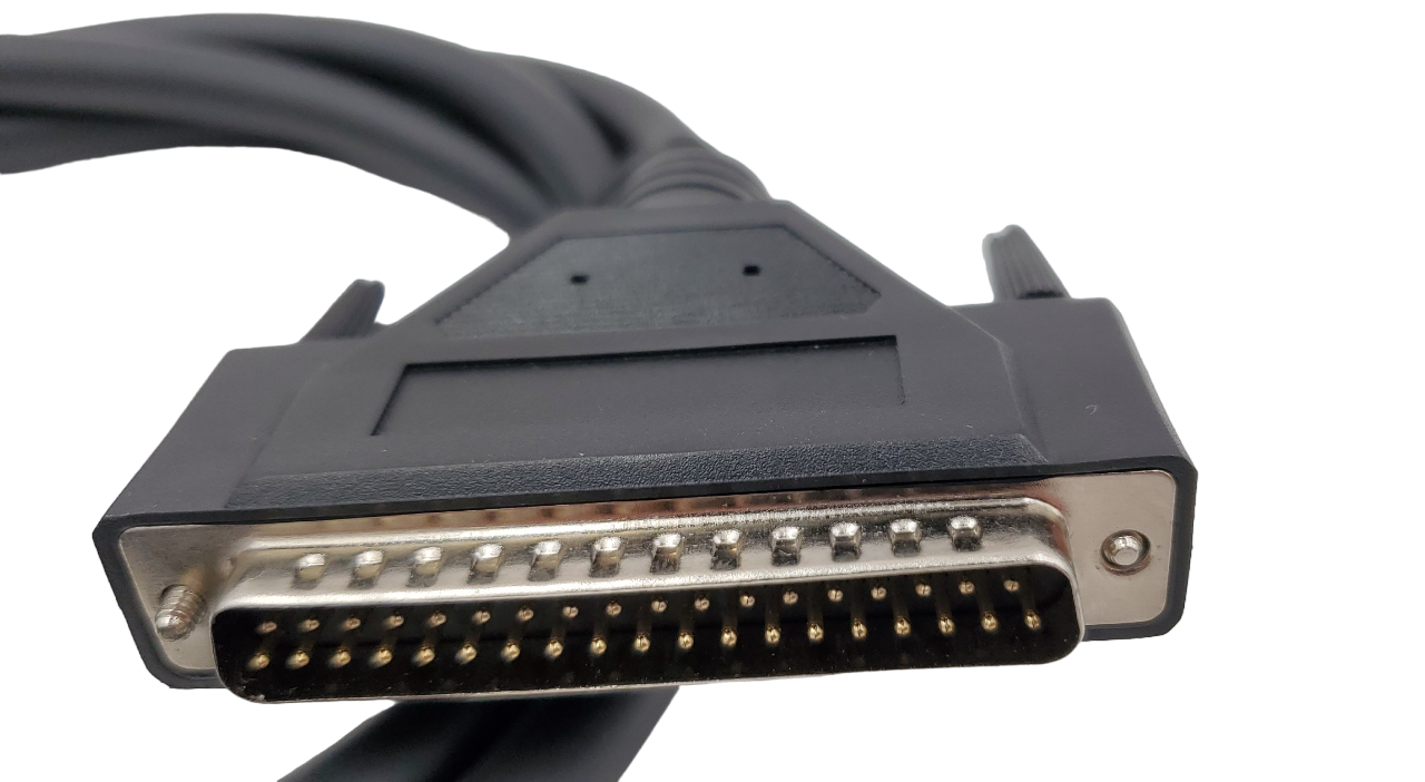 37-Pin RS232 Serial Cable Male to Male - 5ft, 10ft, 25ft Length Options for Industrial Equipment & Computer Connectivity