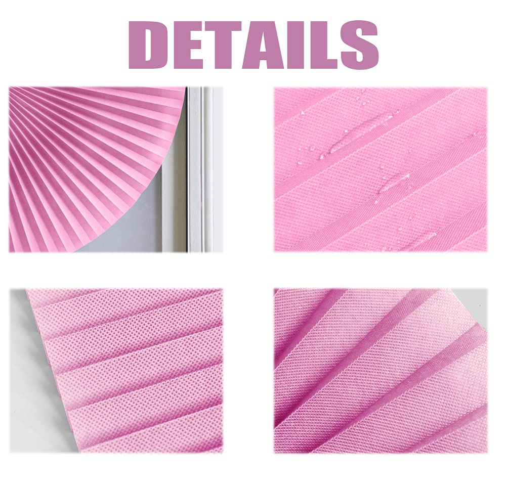 Light Filtering Pleated Paper Window Shades - Easy to Cut & Install with Clips - 60x150cm (23.6