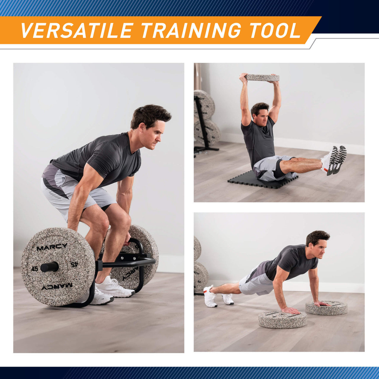 35lb Olympic Rubber Bumper Plate - MCBP 035 | Durable Weight Plates for CrossFit, Powerlifting & Home Gym Workouts